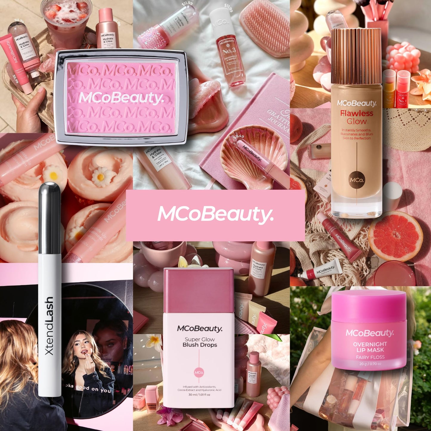 MCoBeauty Flawless Glow Luminous Skin Filter - 3.5 Light Medium - 4-in-1 Primer, Highlighter & Foundation Booster - Dewy Illuminating Tint Face Makeup with Squalane Vitamin E - Vegan & Cruelty Free