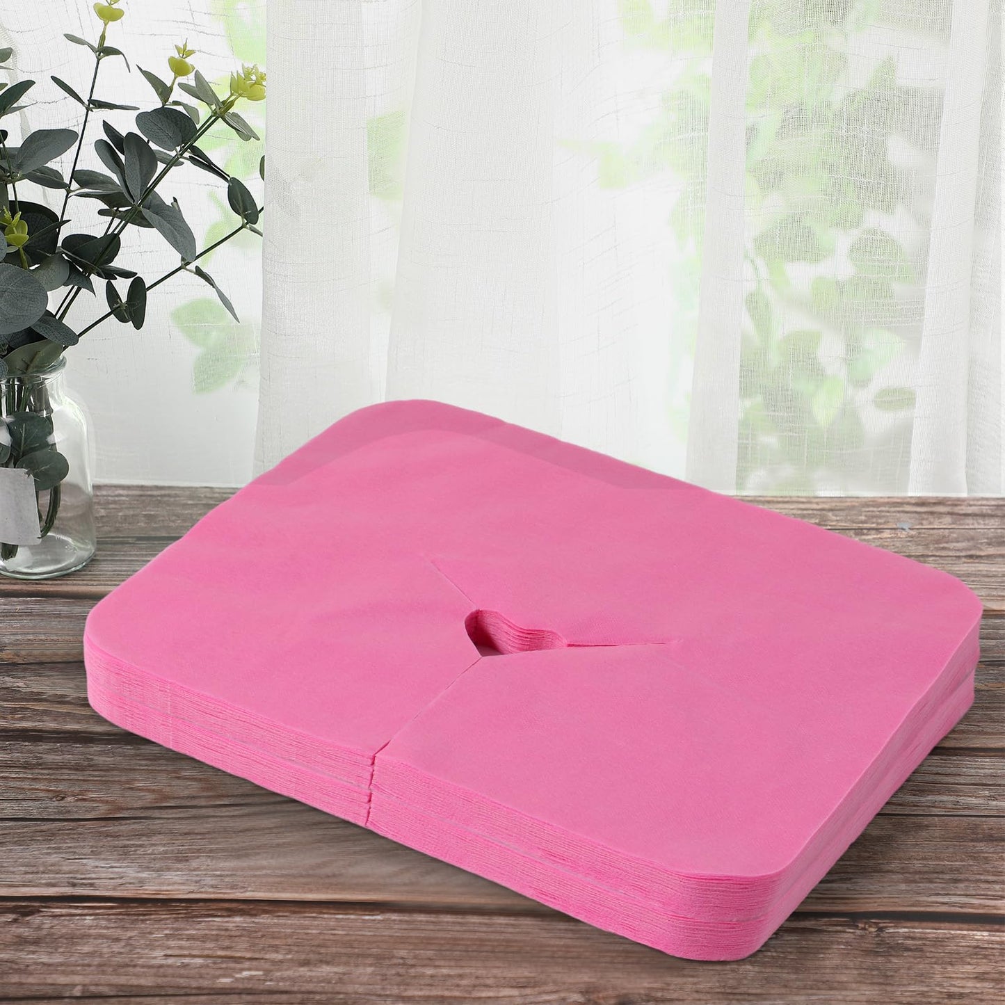 200 Pieces Disposable Face Cradle Covers Massage Headrest Covers for Massage Tables and Massage Chairs Beauty Spa Salon Bed, 11.8 x 15.7 Inches