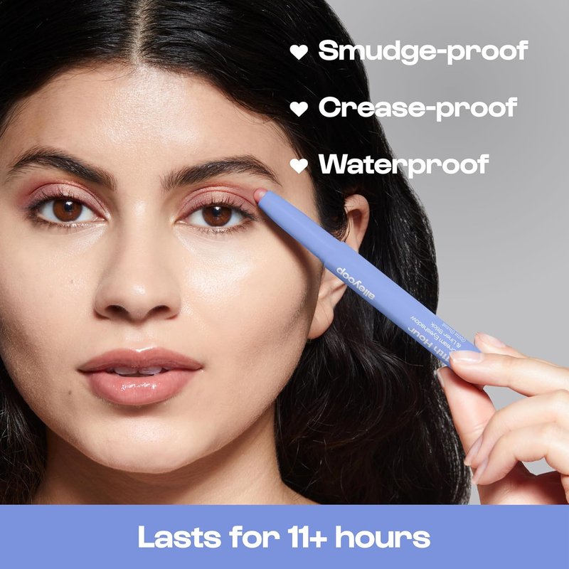 **ALLEYOOP 11th Hour Waterproof Cream Eyeshadow Stick - Long-Lasting Shimmer Eye Shadow & Eyeliner | Rose Shimmer**