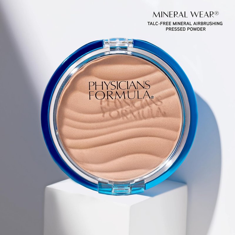 Physicians Formula Mineral Wear Pressed Powder - Talc-Free Full Coverage Face Powder for Sensitive Skin | Translucent
