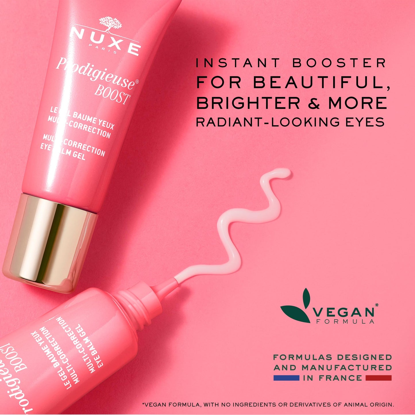NUXE Prodigieuse Boost Multi-Correction Eye Balm Gel, 0.51 Fl Oz