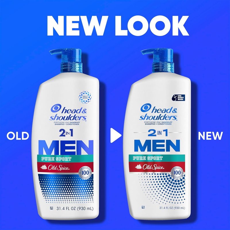 Head & Shoulders Men's Anti-Dandruff Shampoo & Conditioner - 1% Pyrithione Zinc | 31.4 fl oz Twin Pack