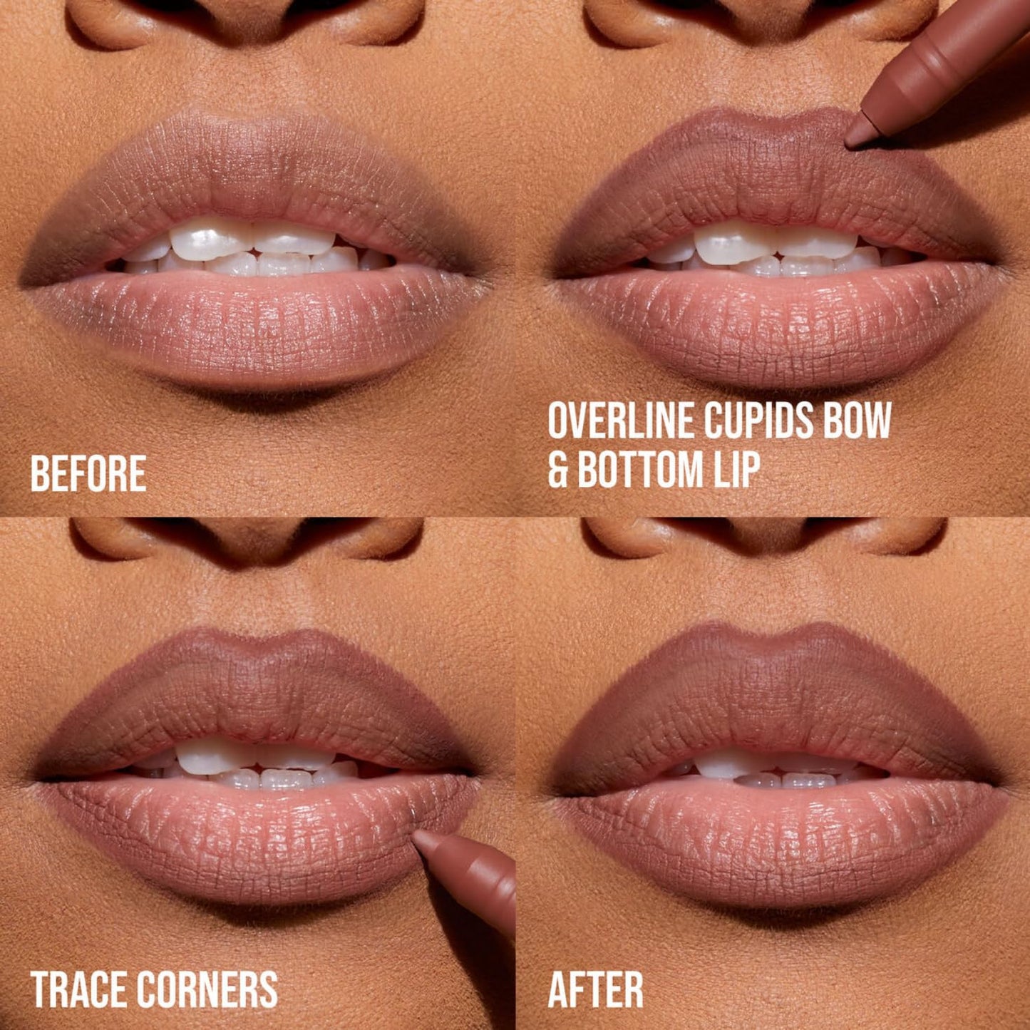 HUDA BEAUTY Lip Contour 2.0 Automatic Matte Lip Pencil Pinky Brown