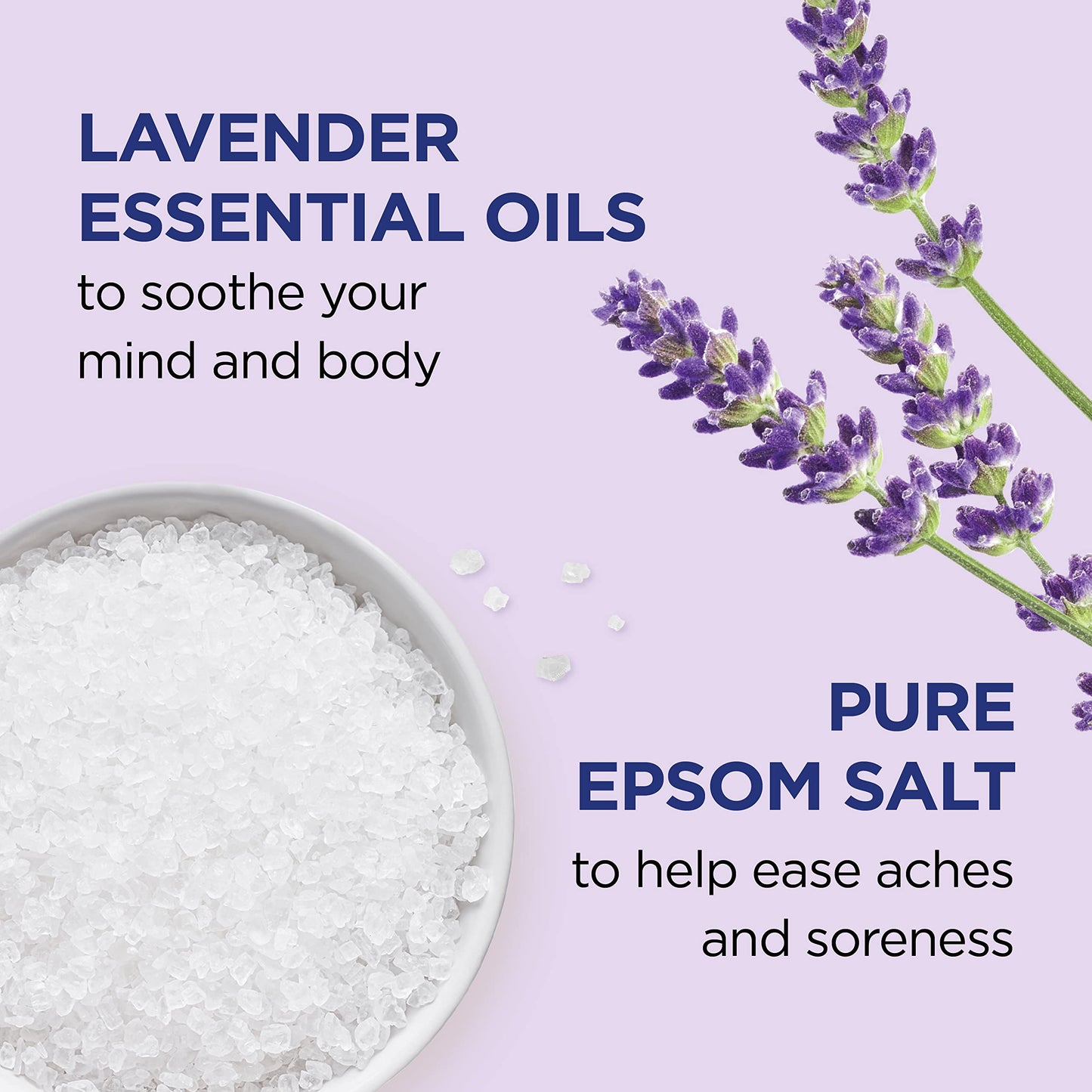 Dr Teal's Foaming Bath & Epsom Salt Soak, Lavender Scent, Soothe & Sleep, 34 fl oz & 3 lbs