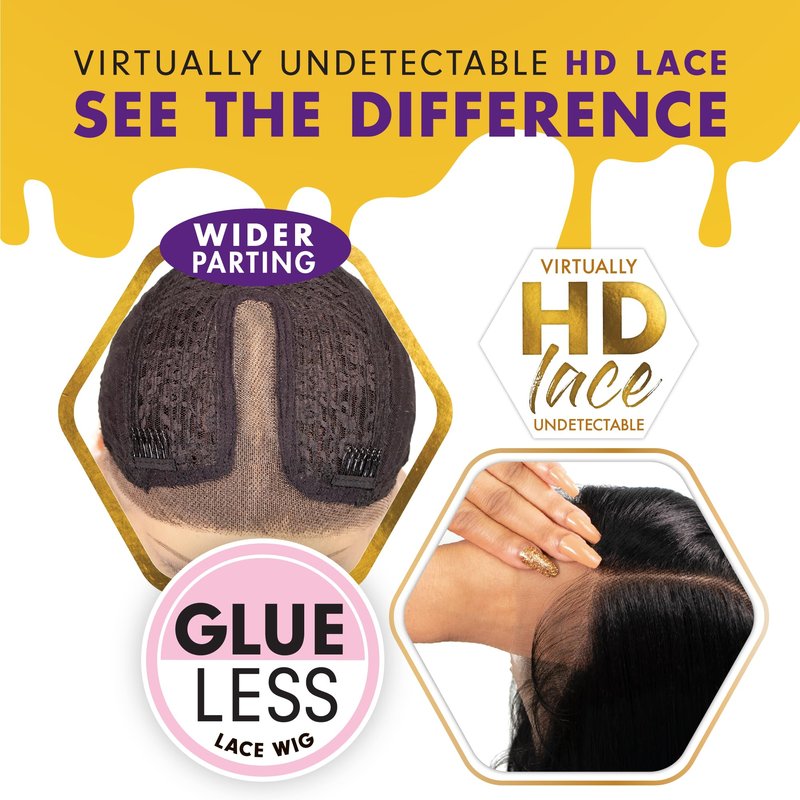 Sensationnel Butta Lace Wigs - Unit 5 Extra Wide 5 Inch Deep Parting Synthetic Preplucked Hairline Glueless Lacefront (2 DARKBROWN)
