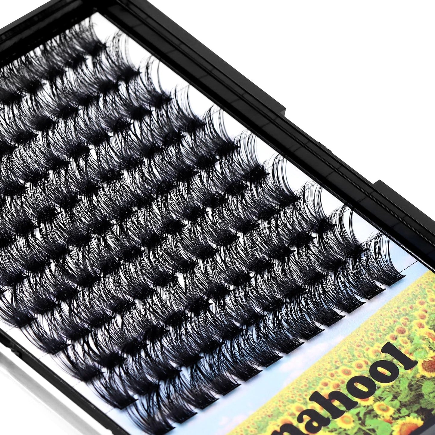 Hannahool Handmade D Curl 10-20mm to Choose 120Pcs Natural long Individual Thick Base Cluster Eyelashes Dramatic Look DIY Volume Eye Lashes Extensions (12mm)