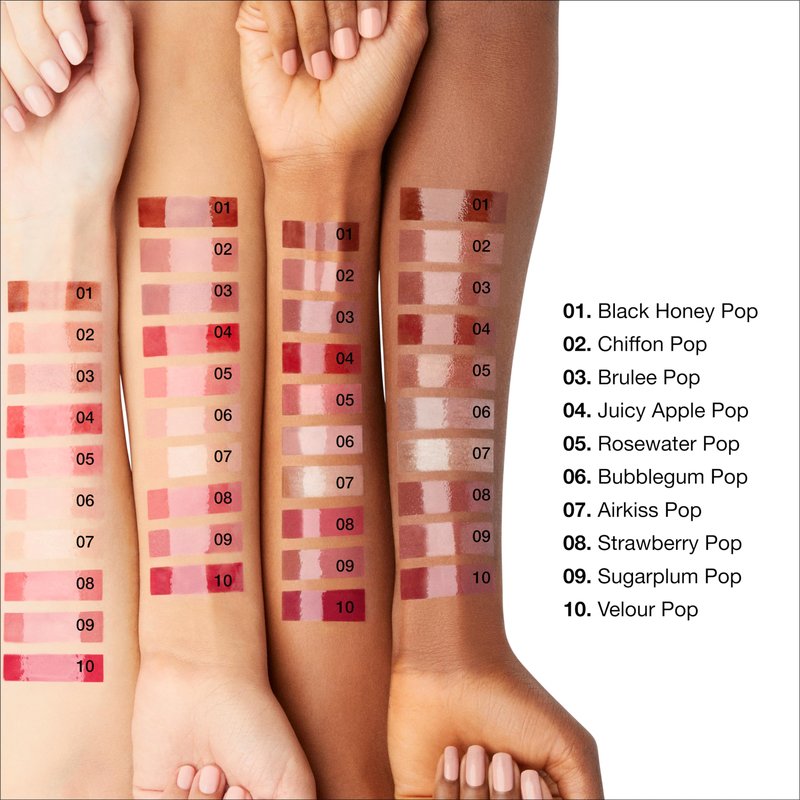 Clinique Pop Plush Creamy Lip Gloss With Hyaluronic Acid + Blend of Avocado, Aloe + Shea Butter | Hydrating + High Shine, Airkiss Pop, 0.11 Fl Oz