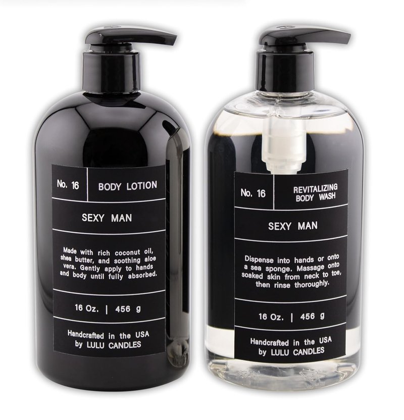 Sexy Man Body Wash & Lotion Set - Revitalizing Cologne Scent | 16 Fl Oz Each