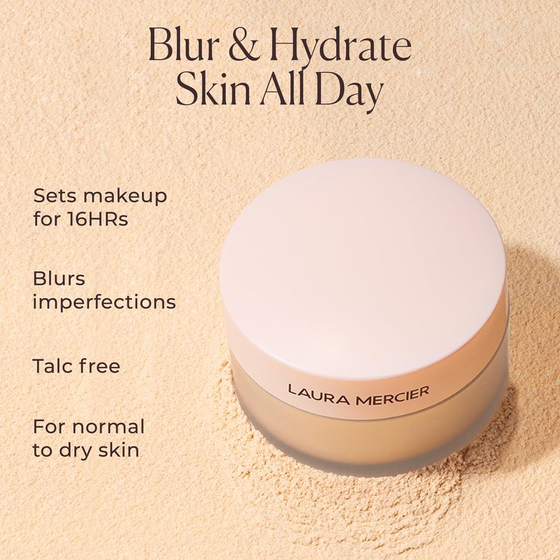 Laura Mercier Translucent Loose Talc-Free Setting Powder Ultra-Blur, Fair to Medium Skin Tones, Translucent Mini Size