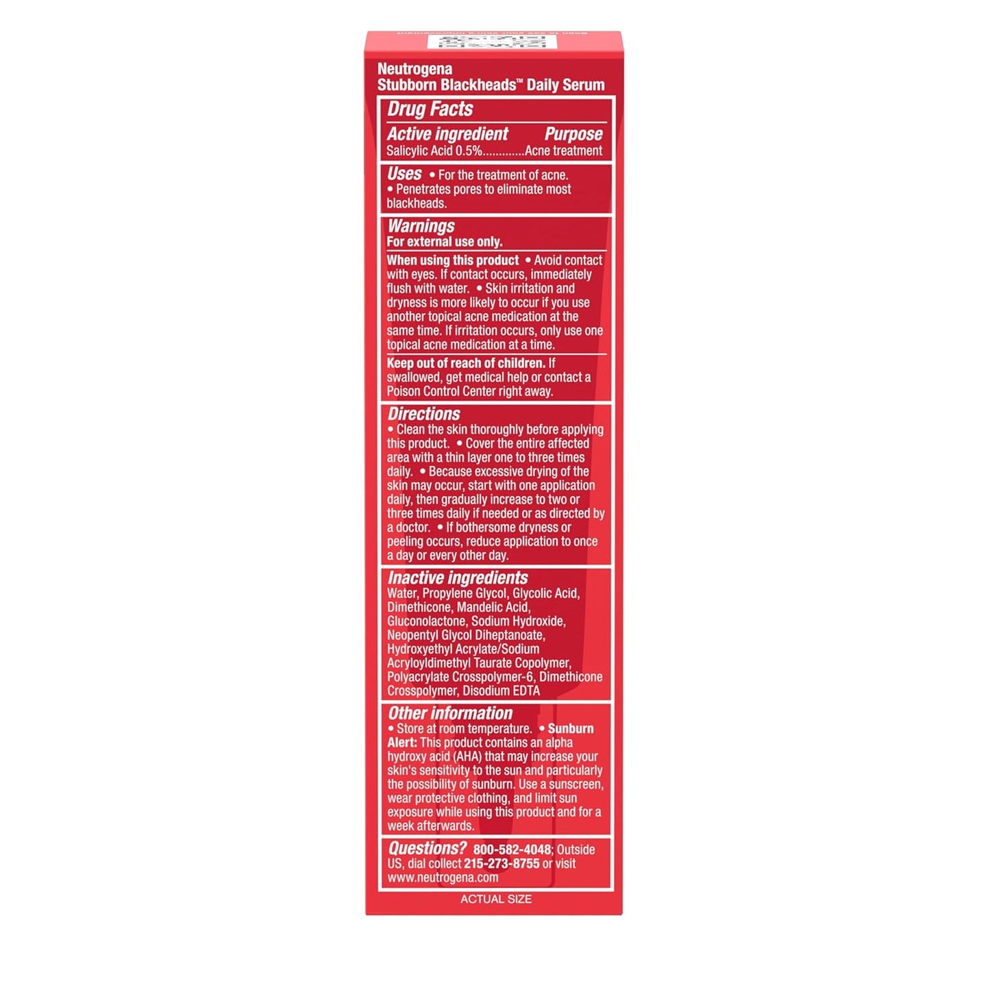 Neutrogena Acne Facial Serum - Daily Treatment with Salicylic & Glycolic Acids | 1 fl. oz for Clear Skin