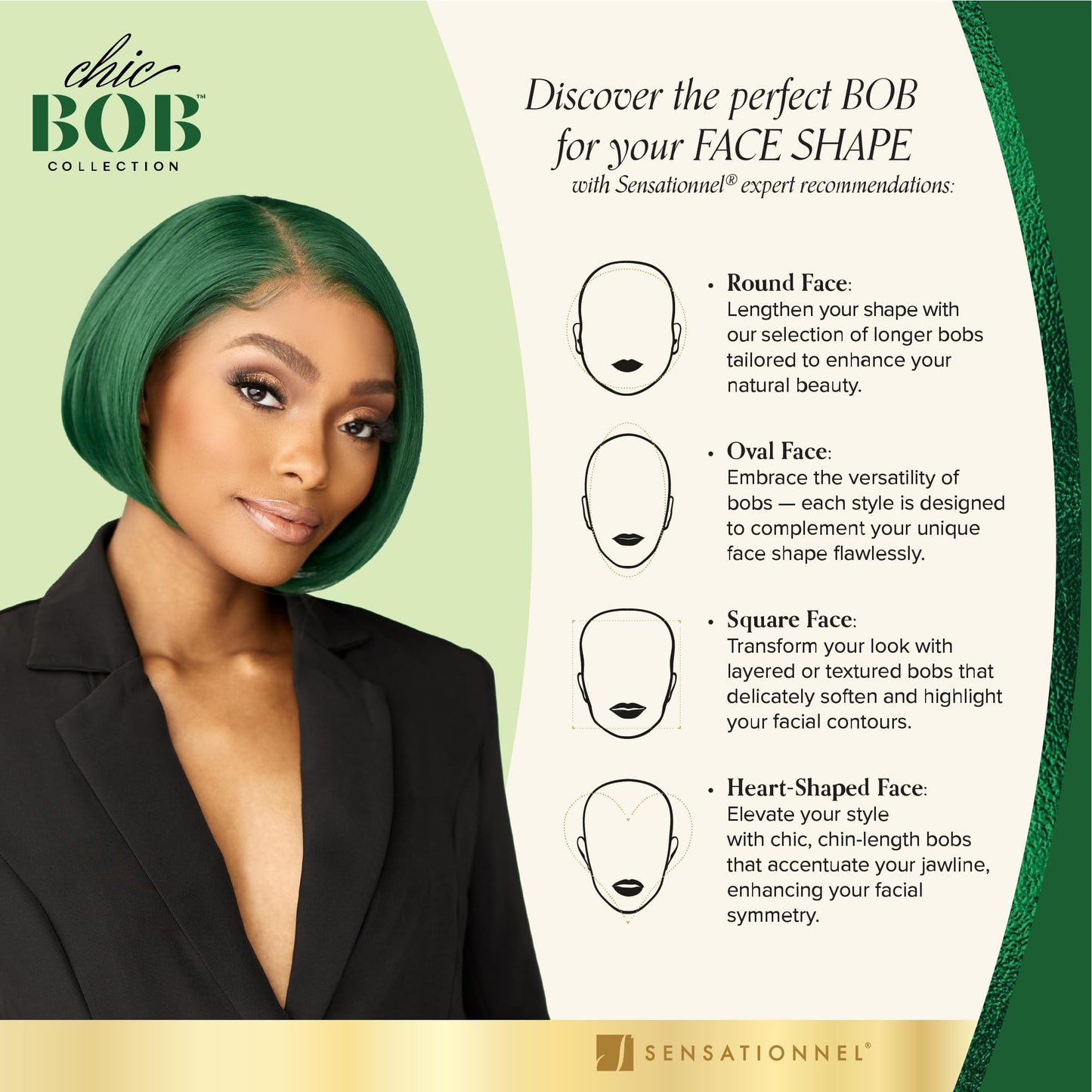 Sensationnel Chicbob Lace Frontwig - Bob Unit 3 Face Framing Glueless Wig Wide 5 Inch Deep Part Synthetic Preplucked Hairline (SILVERBLONDE)