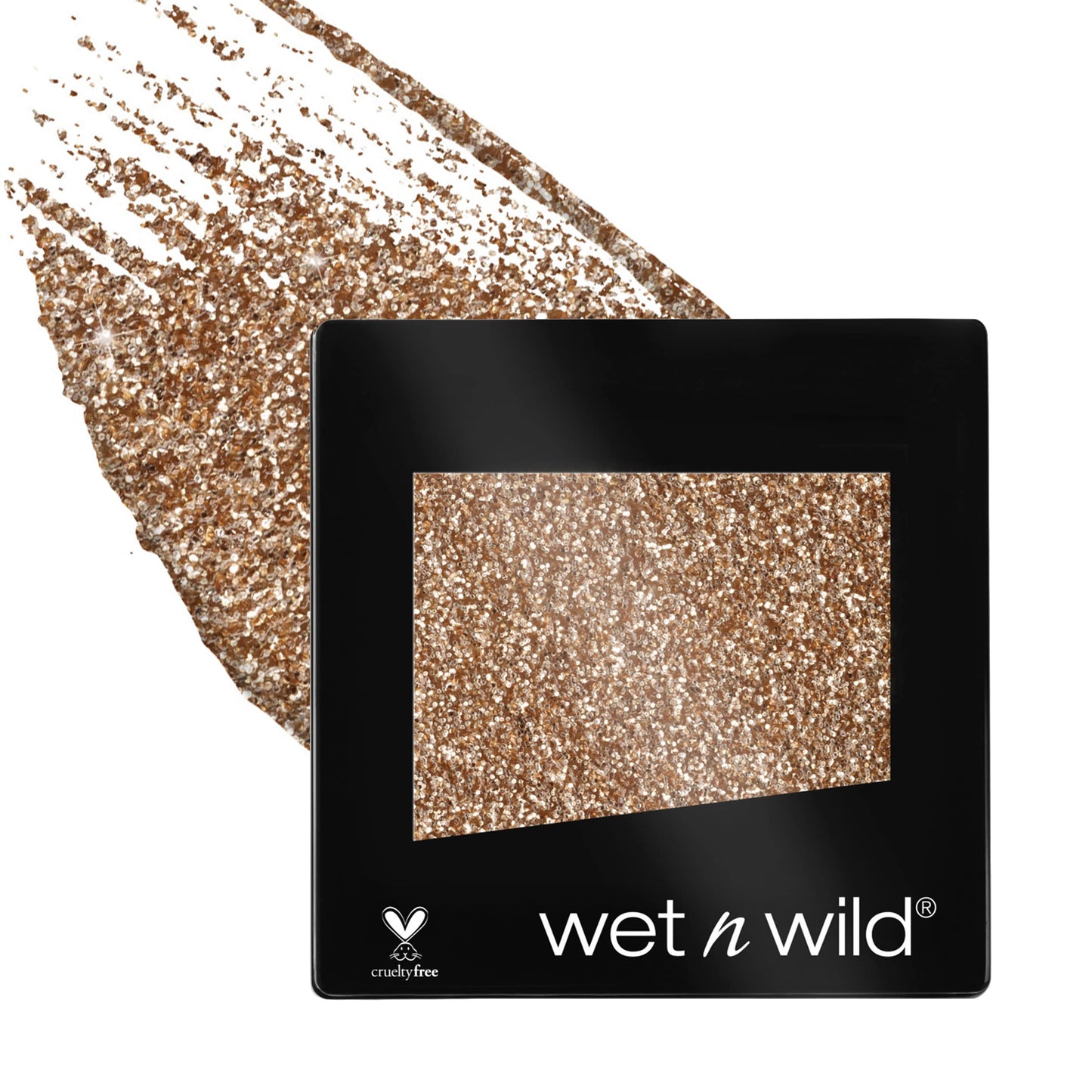 wet n wild Color Icon Glitter Eyeshadow Shimmer Brass and Nudecomer 2-Pack