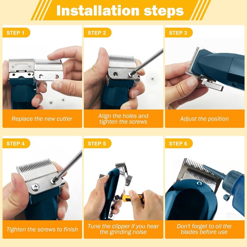 Precision Clipper Replacement Blade - Compatible with Wahl Clippers | Adjustable Hair Trimmer Parts, Pack of 2