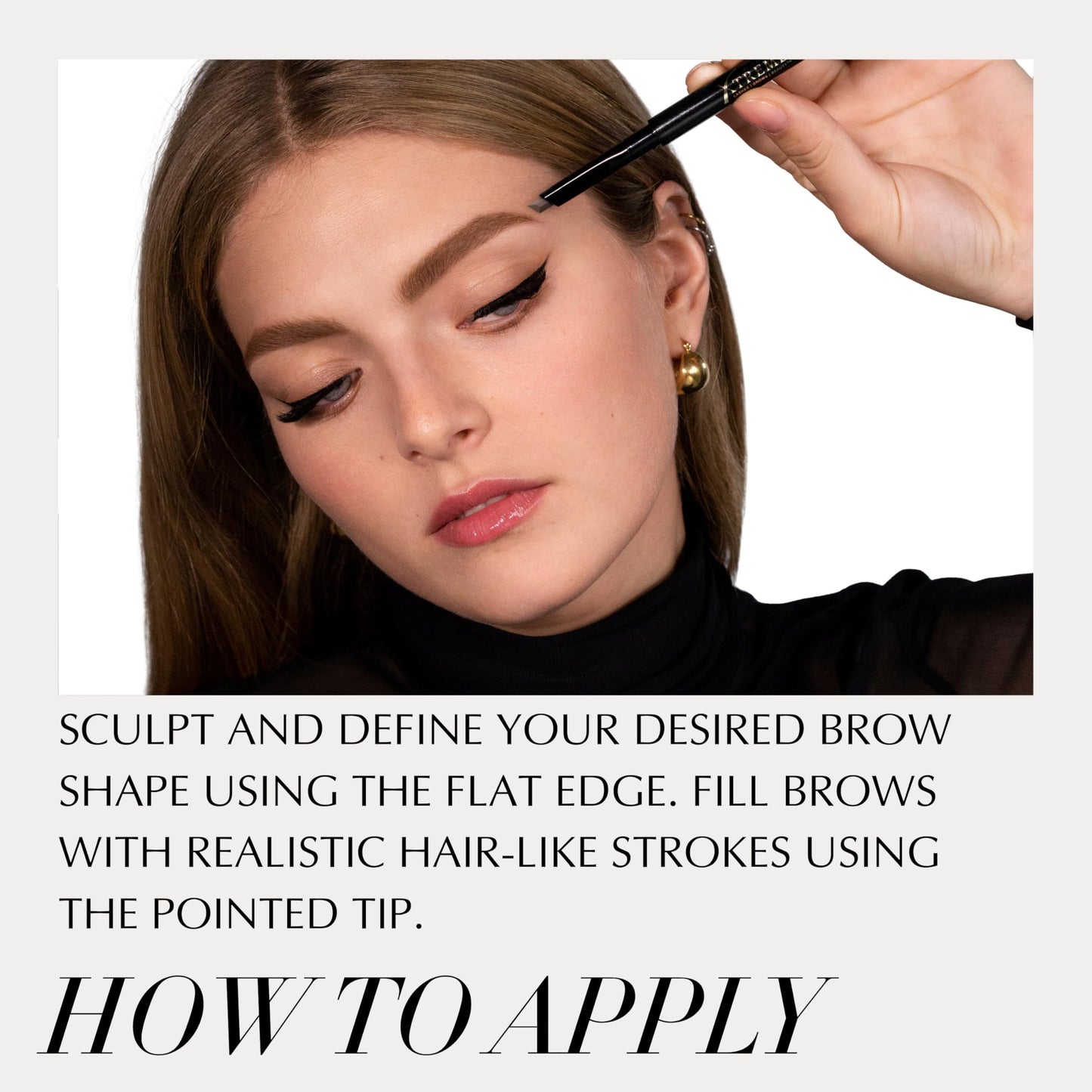 Xtreme Lashes Arch Defining Brow Pencil, Medium Brown, Waterproof, Smudge-Proof, Long-Lasting Makeup, Vegan, Angled Tip Eyebrow Pencil with Spoolie Brush