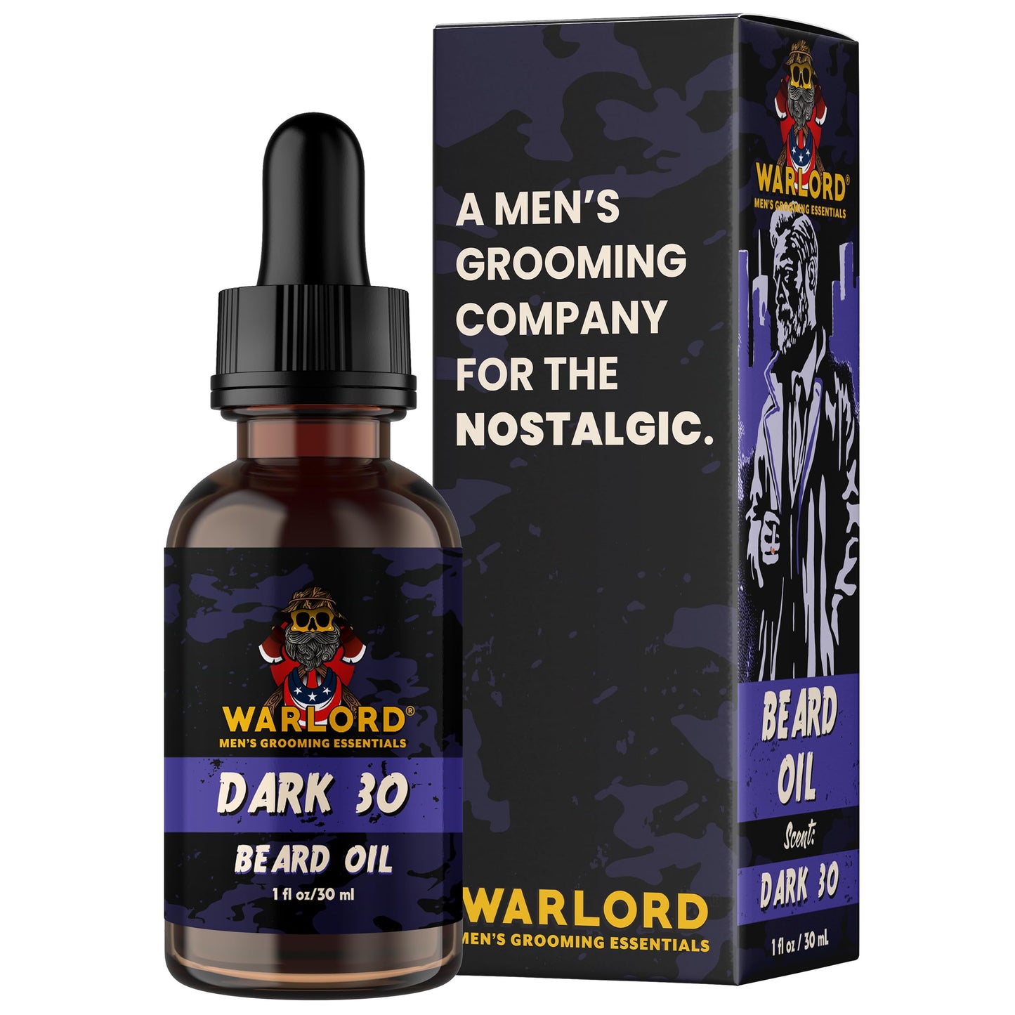 WARLORD Beard Oil & Beard Softener for Men - Beard Moisturizer & Natural Beard Oil to Reduce Itchy Skin, Tame Hair and Manage Frizz - Naked Unscented, 1 Fl Oz