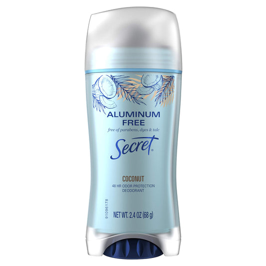 Secret Aluminum Free Deodorant for Women, Coconut 2.4 oz, Pack of 12