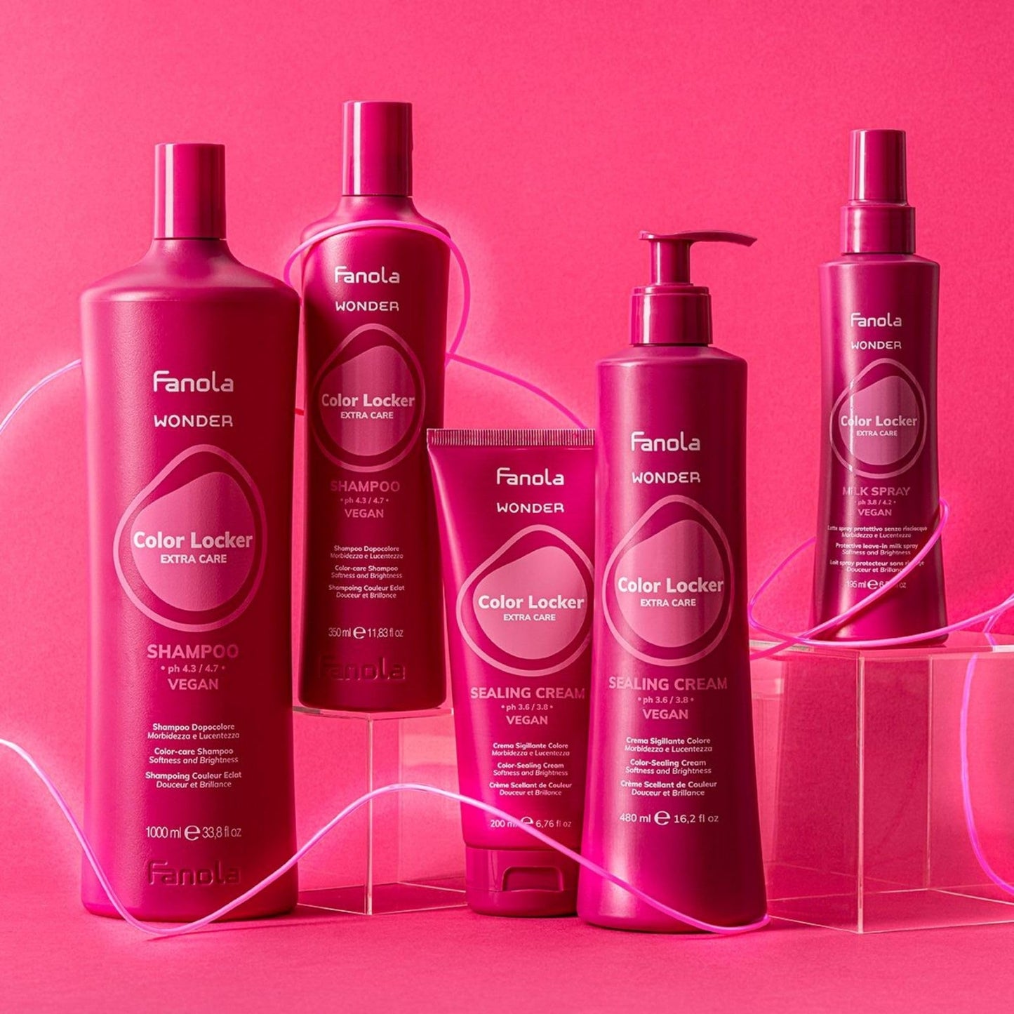 Fanola Wonder Color Locker Sealing Cream for Hair Color Protection - Lock in Hair Shine & Vibrance and Perfect Your Service - Nourishing Protectant for Salon & Home Use (16.2 oz)