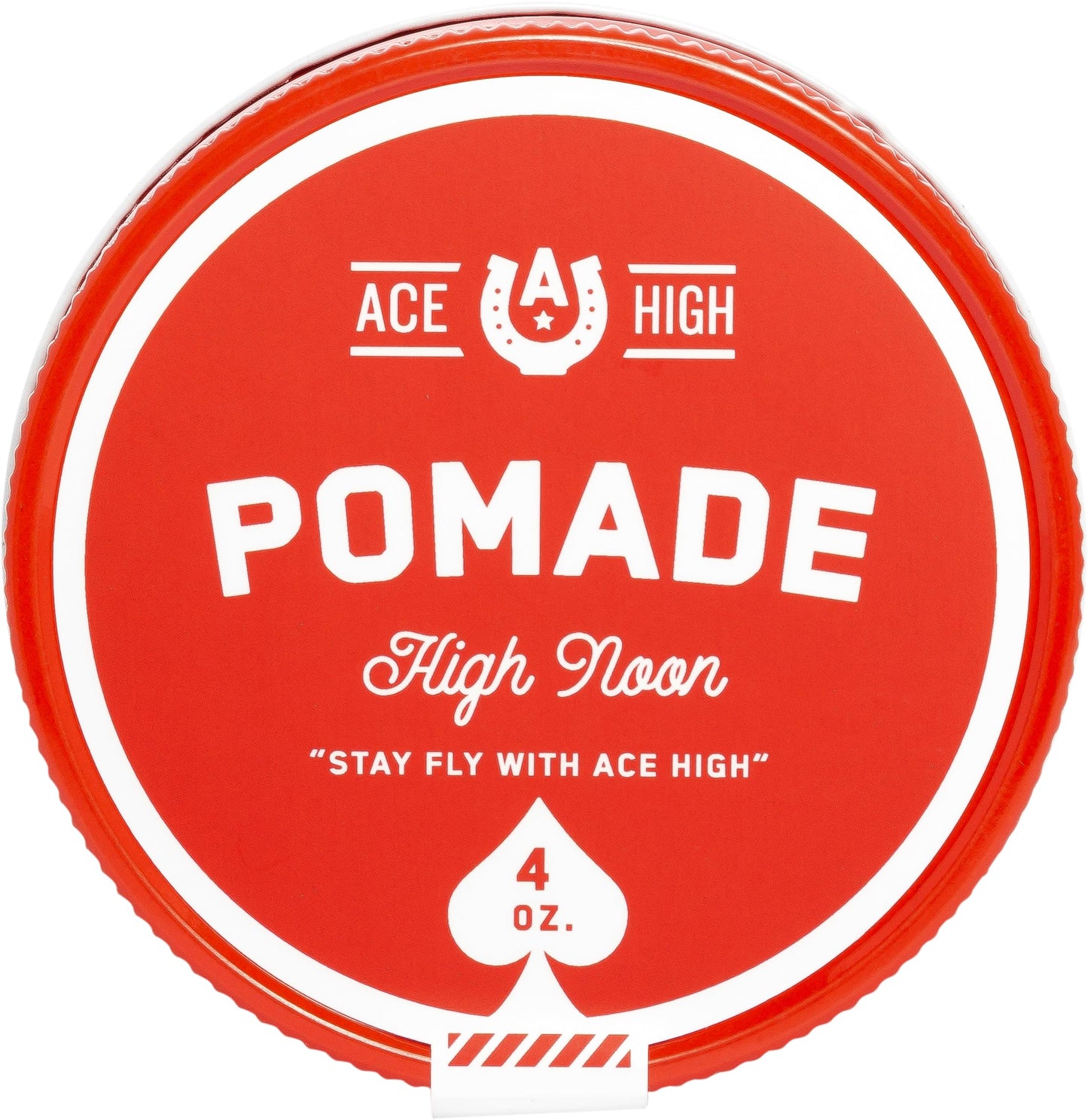 Ace High, High Noon Pomade, Barbershop Scent, Strong Hold, Natural Shine, Water Based, Hand Crafted, 4oz