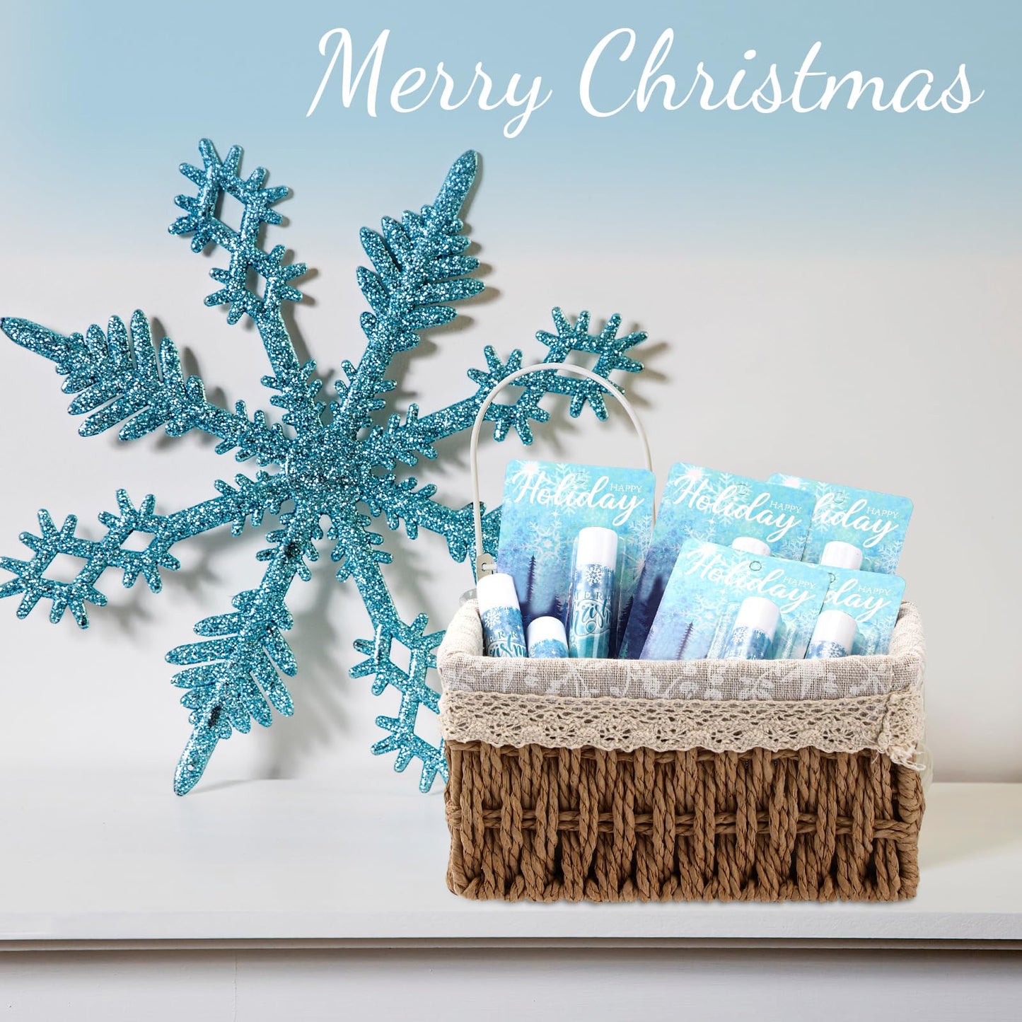 Swiffen 36 Pcs Christmas Lip Balm Bulk Winter Snowflake Honey Moisturizing Lip Balm Office Christmas Appreciation Gifts for Coworkers Teachers Staff Employee Nurse Women Family Holiday Favors