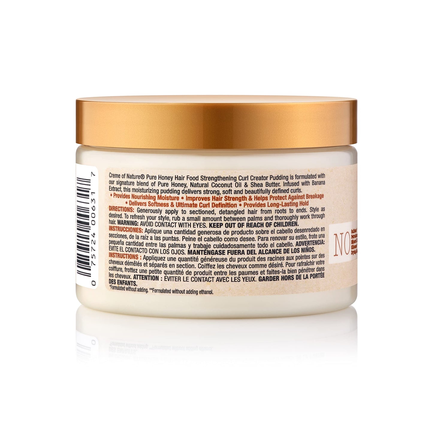 Creme of Nature, Curl Pudding, Pure Honey and Banana Collection, For Over Processed Damages Hair, 4.7 Fl Oz