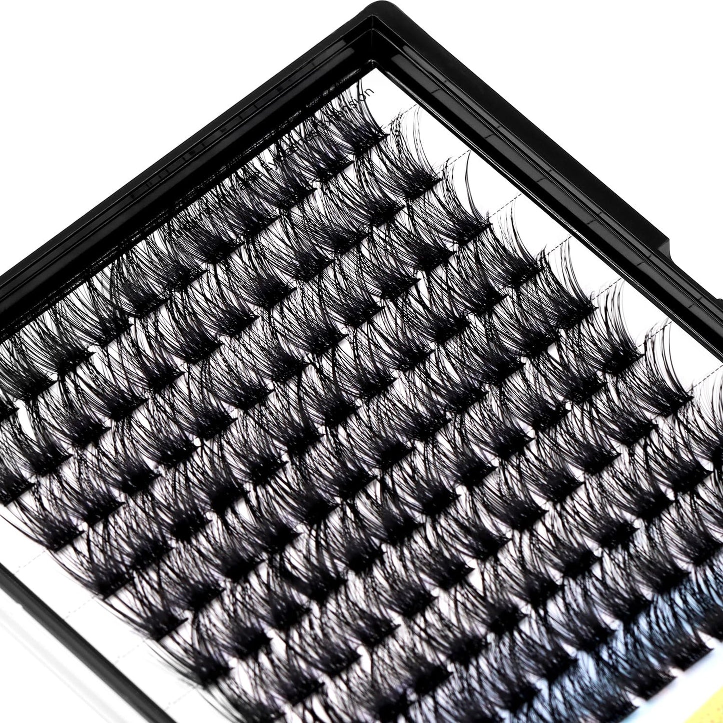 Hannahool Handmade D Curl 10-20mm to Choose 120Pcs Natural long Individual Thick Base Cluster Eyelashes Dramatic Look DIY Volume Eye Lashes Extensions (12mm)