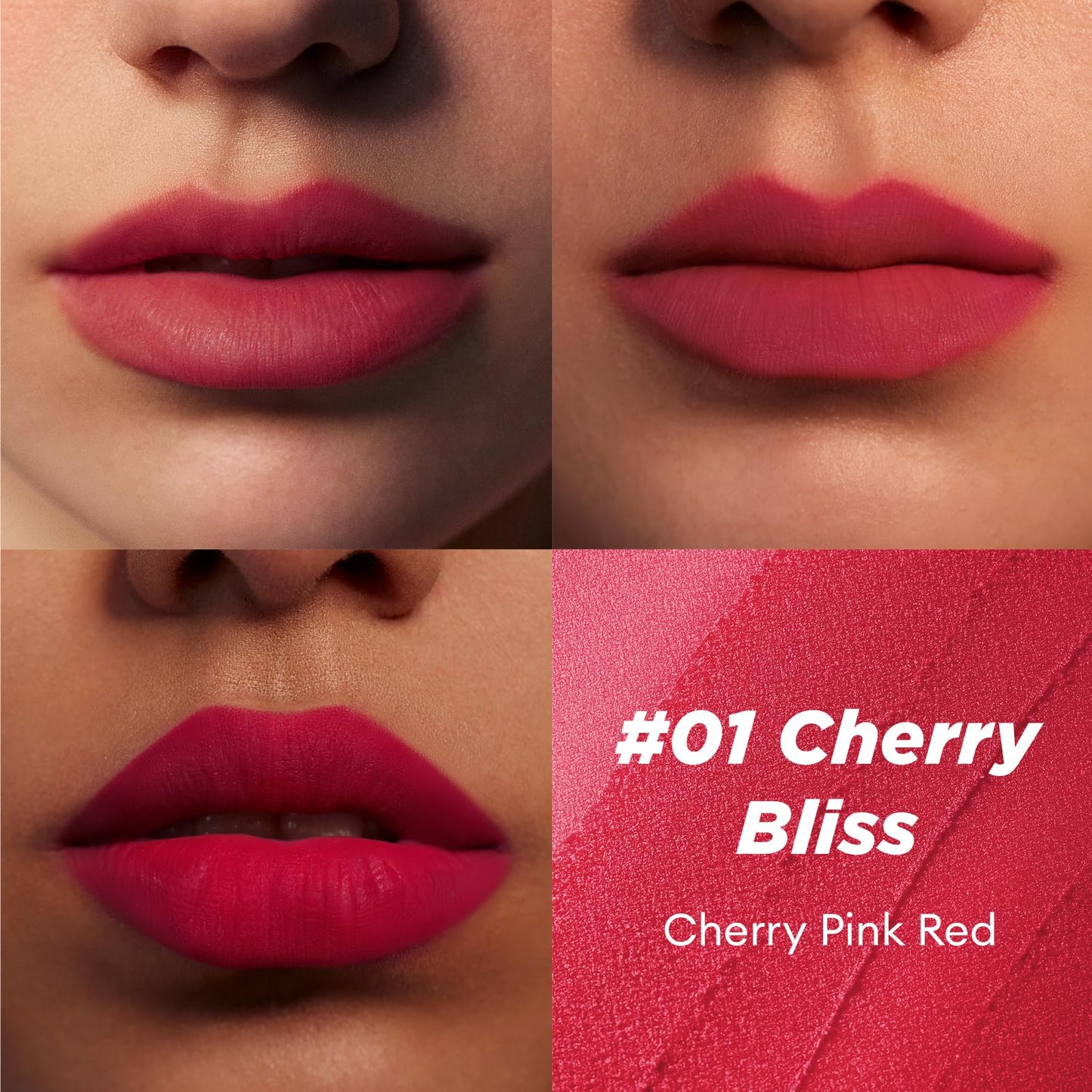 ITY Velvet Matte Finish Lip Stain-Mousse Textured Lip Clay, Red Shade, Conceals Lip Lines, Rich Pigment Lip Tint Lipsticks, 0.14 oz (4g) in Ruby