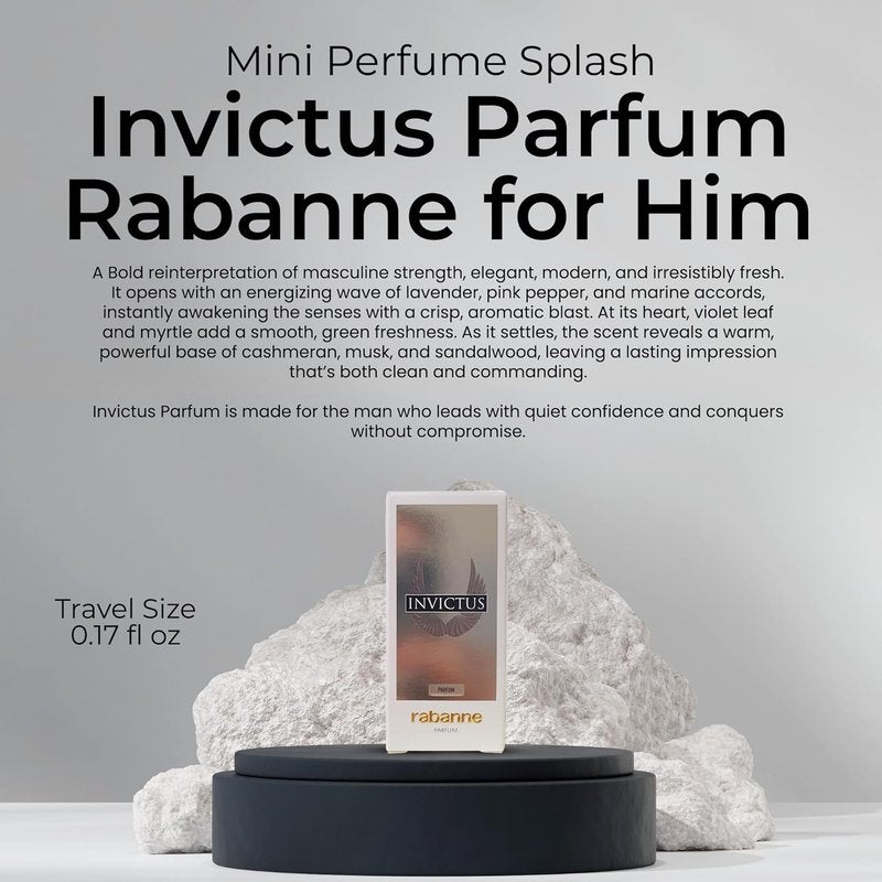 Invictus Parfum for Men - Mini Splash 0.17 oz | Fresh & Invigorating Fragrance