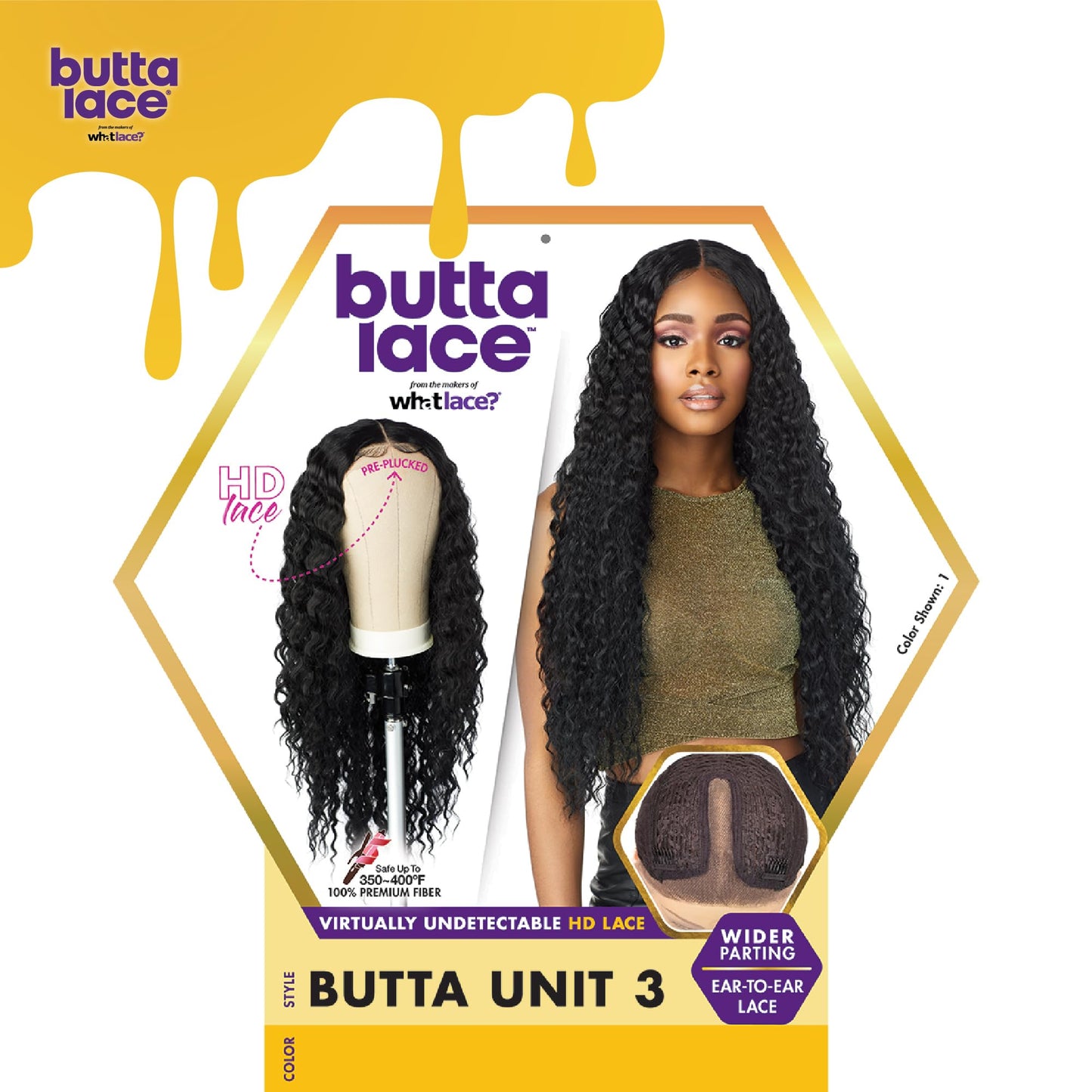 Sensationnel Butta LaceWig-Unit 3, Jet Black 1