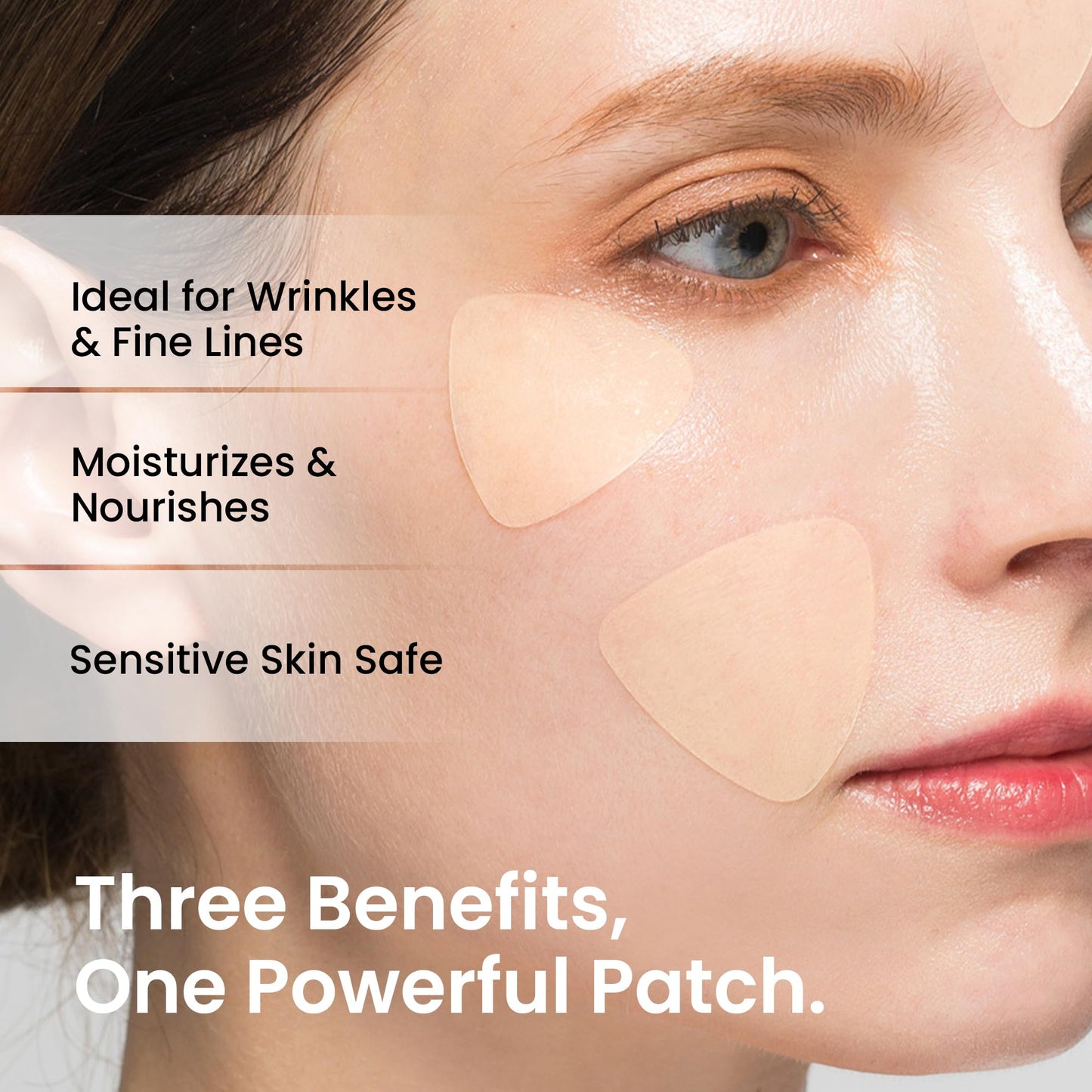 NURIVE Advanced Wrinkle Patches 60ct Smile Line, Frown Line Wrinkle Patches for Facial Korean Skin Care Face Wrinkle Tape Invisible Overnight with Retinol & Collagen (Small (Face))