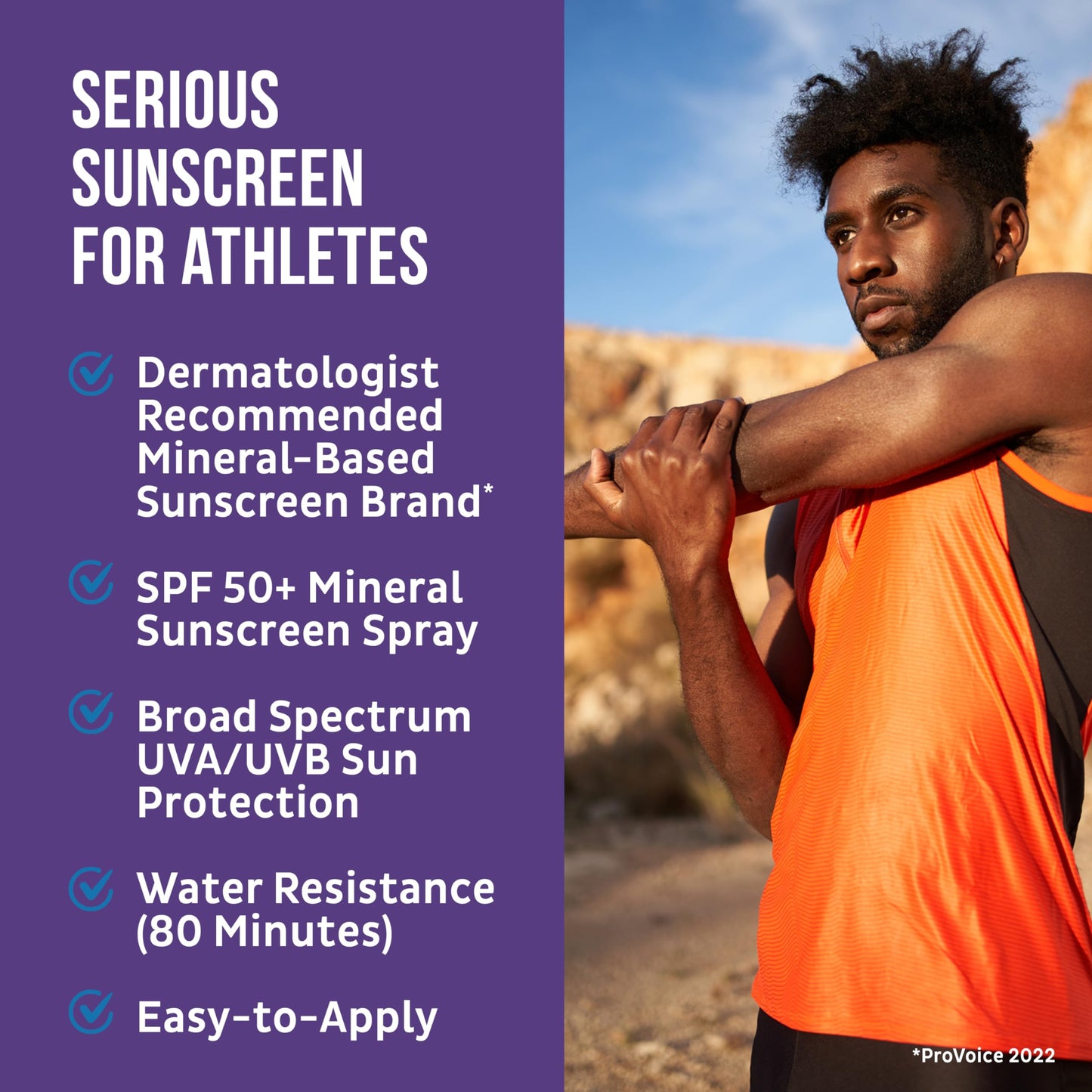 Blue Lizard Mineral Sunscreen Spray SPF 50+ for Athletes, Kids - Zinc Oxide Formula, 5 fl oz Each