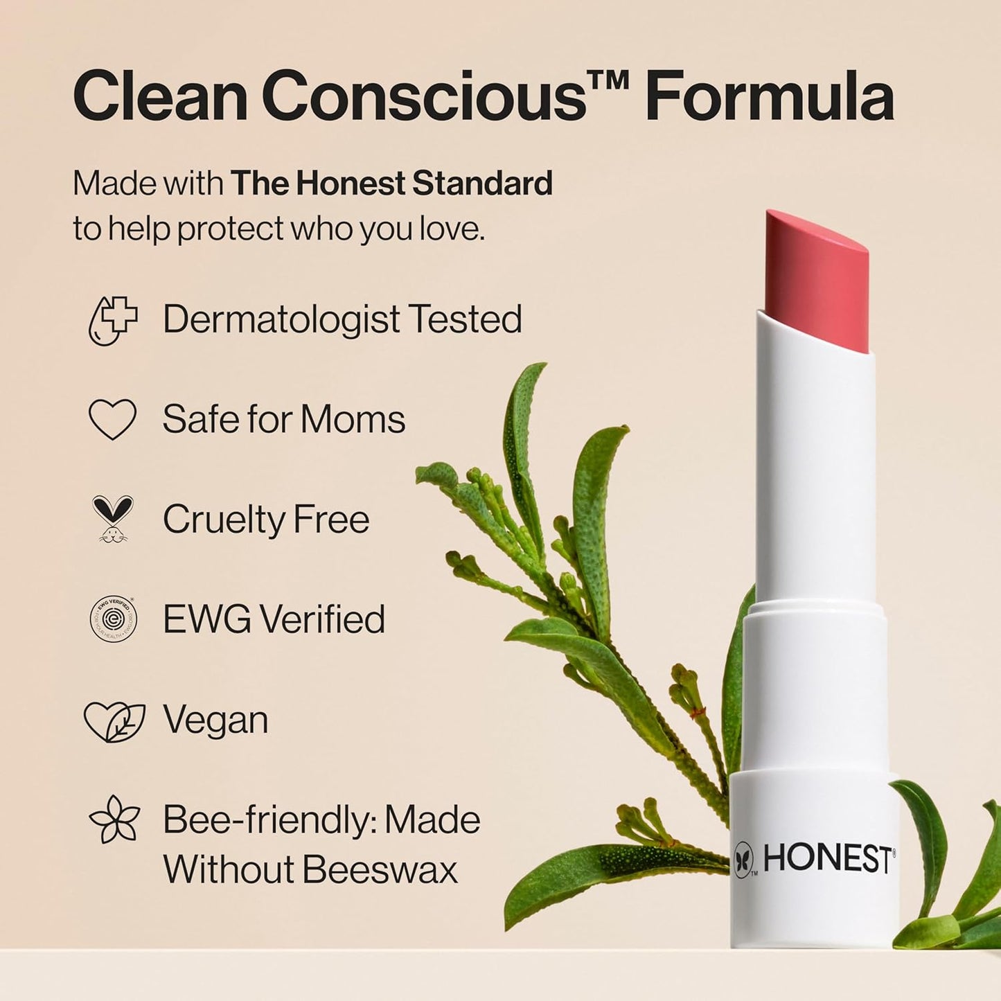 Moisturizing Vegan Tinted Lip Balm - Antioxidant-Rich Acai Extracts & Avocado Oil | Paraben-Free, Summer Melon