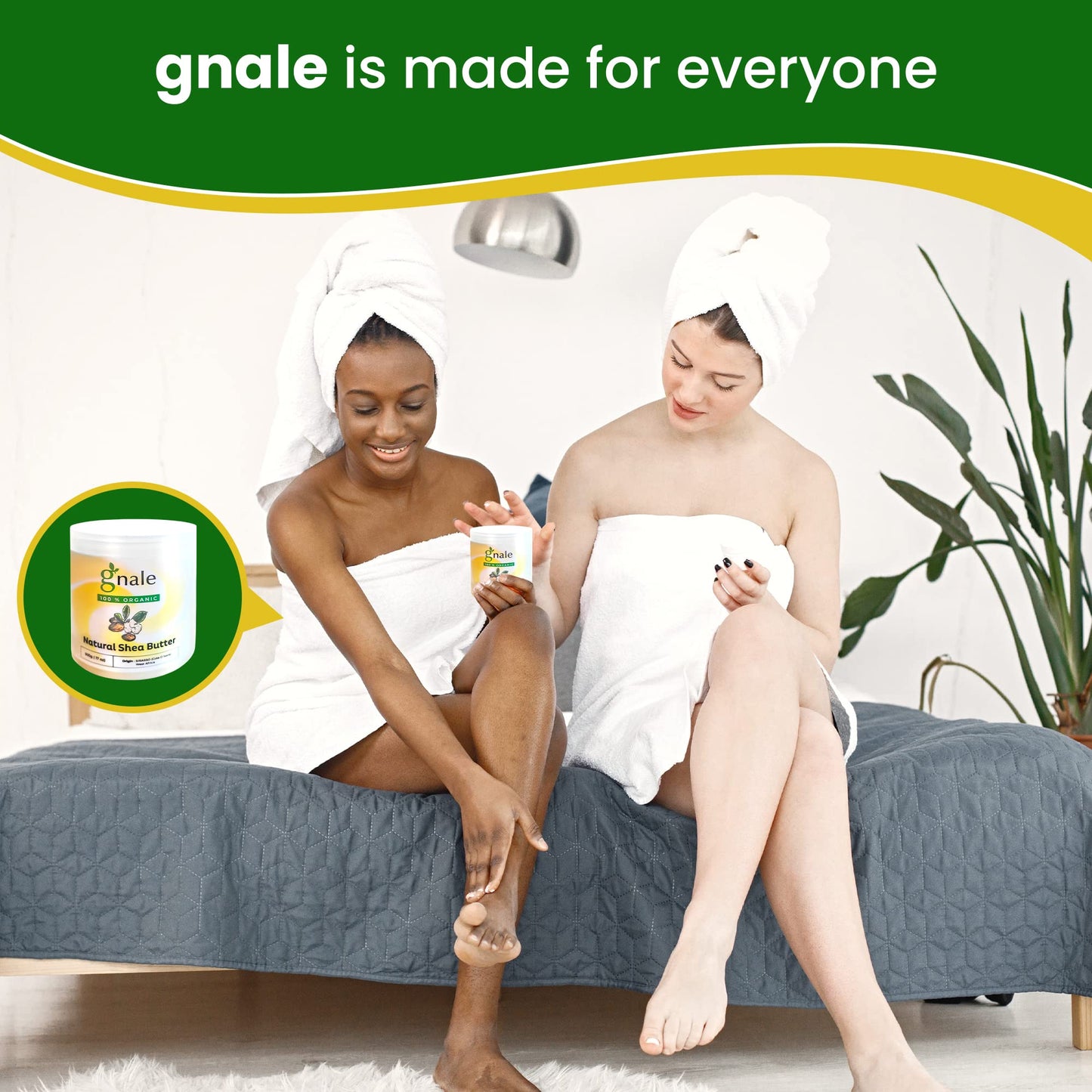 gnale Shea Butter Jar African Shea Butter Raw Organic. Body Butter Skin Moisturizer for Face Skin and Hair, Pure Raw Shea Butter for DIY Lotion, Oil, Cream, Soap