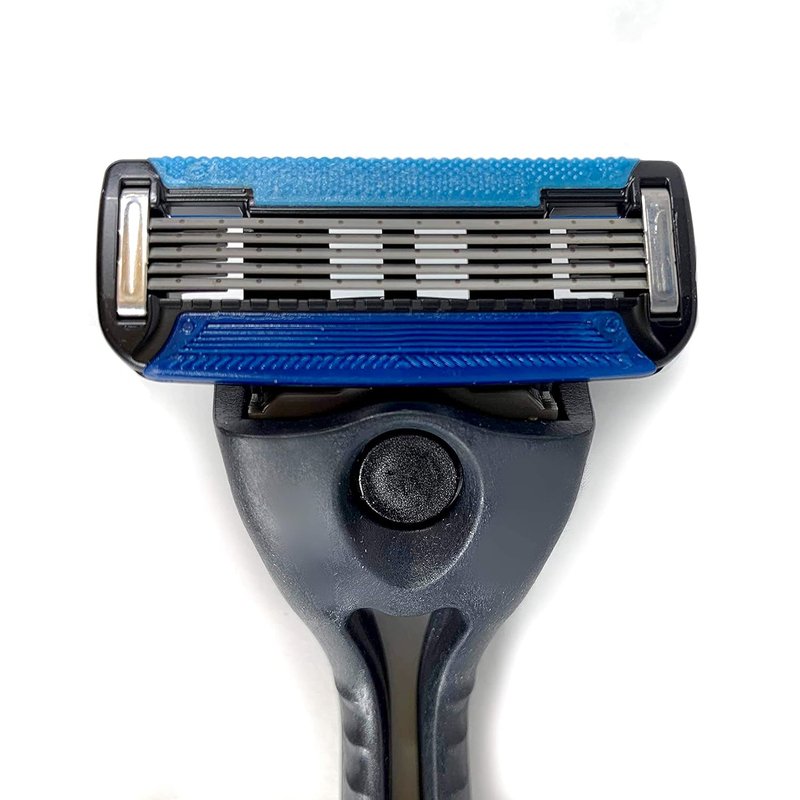 Preserve POPi Shave 5 Razor System - Eco-Friendly Ocean Plastic | Charcoal Grey & Replacement Cartridges (4 Count)