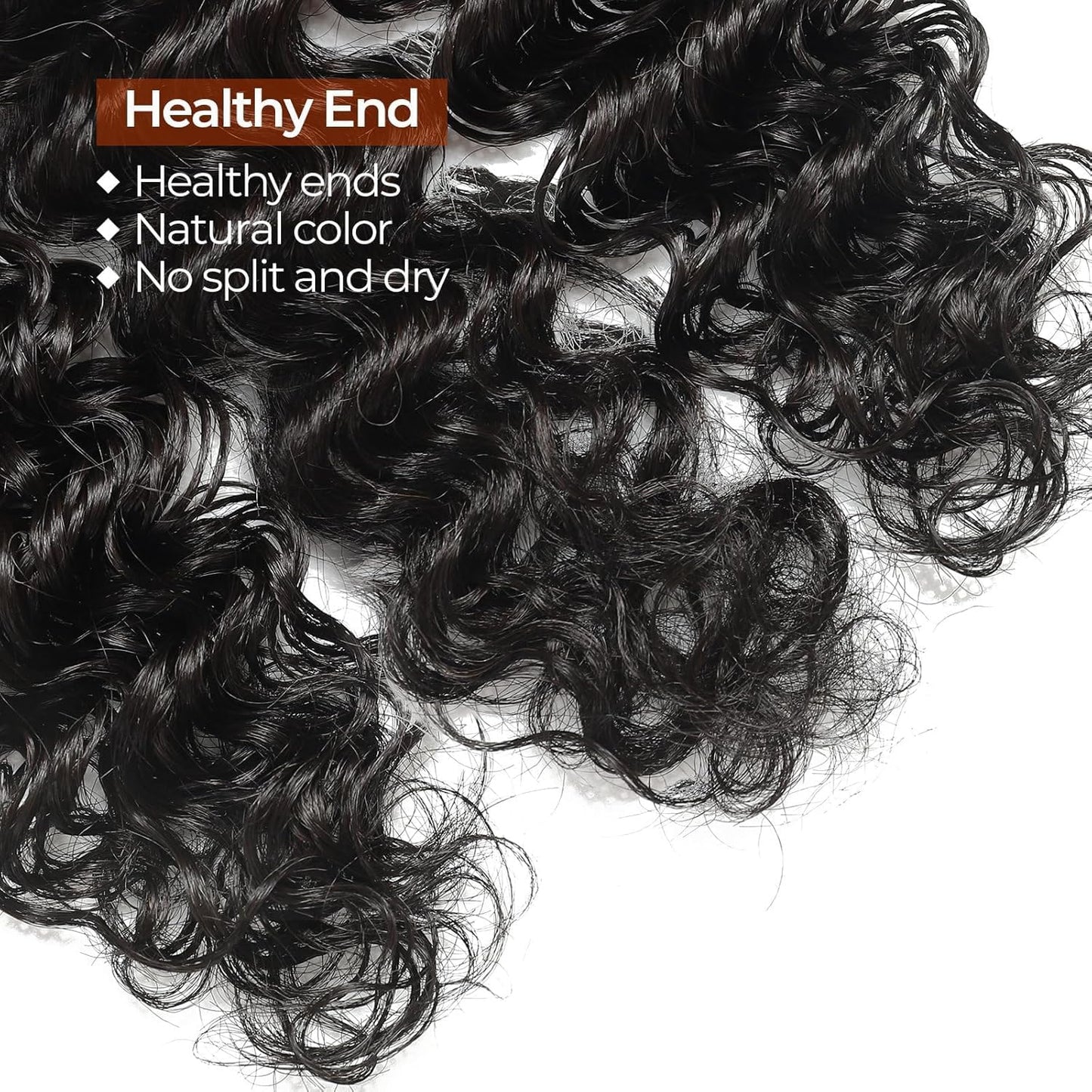Deep Wave Bundles Human Hair Extensions Natural Black 10 12 14 Inch 100g/pc