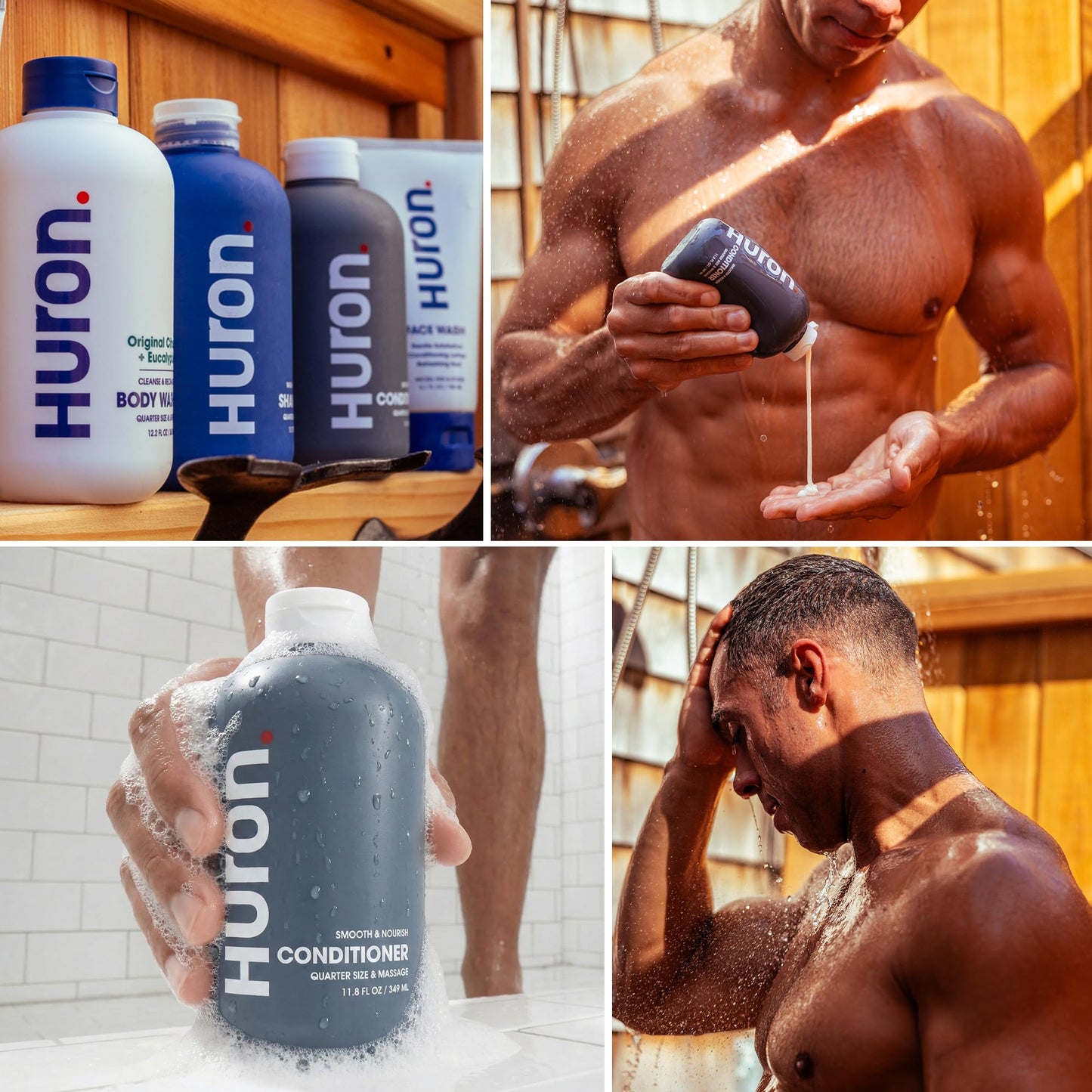 Huron Conditioner for Men and Women, Strengthening Conditioner with Citrus + Juniper + Greens Scent, & Moisturizing Hair Treatment, Phthalate-Free, Non-Toxic Clean Ingredients, 11.8 fl oz (Pack of 2)