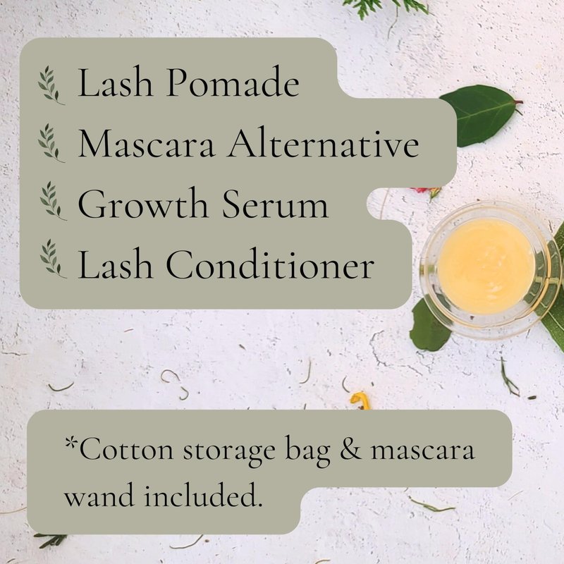 Blinking Owl Acres - Mascara Alternative | Lash Pomade | Long-Lasting Lash Health | Natural Eyelash Growth Serum with Organic Castor Oil & Argan Oil | Increases Length & Volume | Natural Silk Fibers