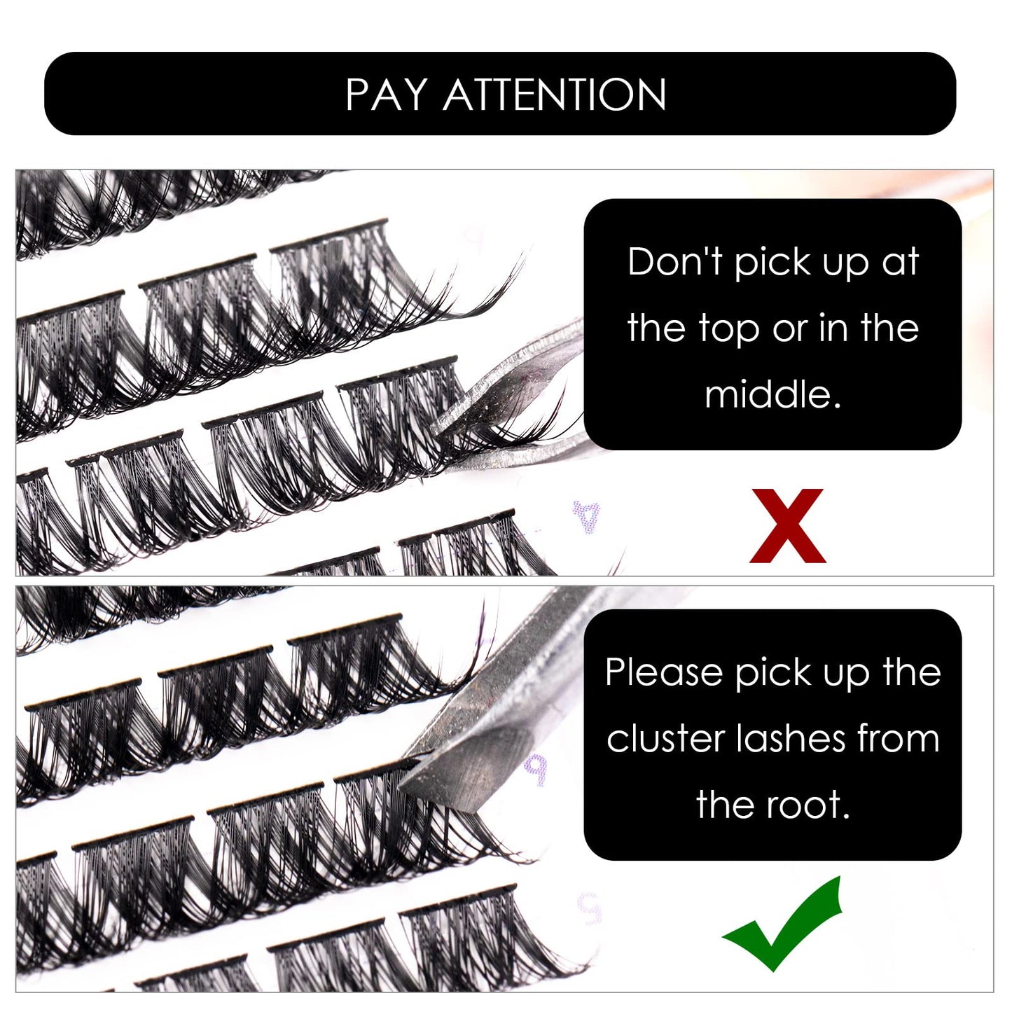 Lash Clusters 300pcs Manga Lash Extension Kit 10-18mm Cluster Eyelash Extensions Natural Lash Individual Lashes -M36-Natural
