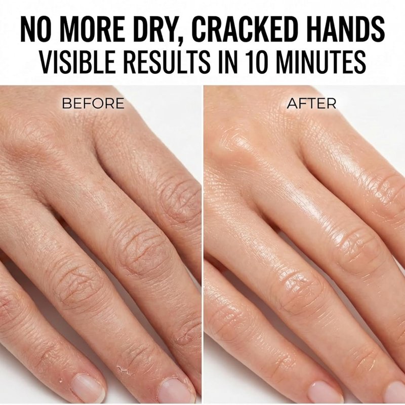Collagen Hand Mask - Moisturizing Gloves with Shea Butter & Vitamin E | Overnight Treatment for Dry, Cracked Hands