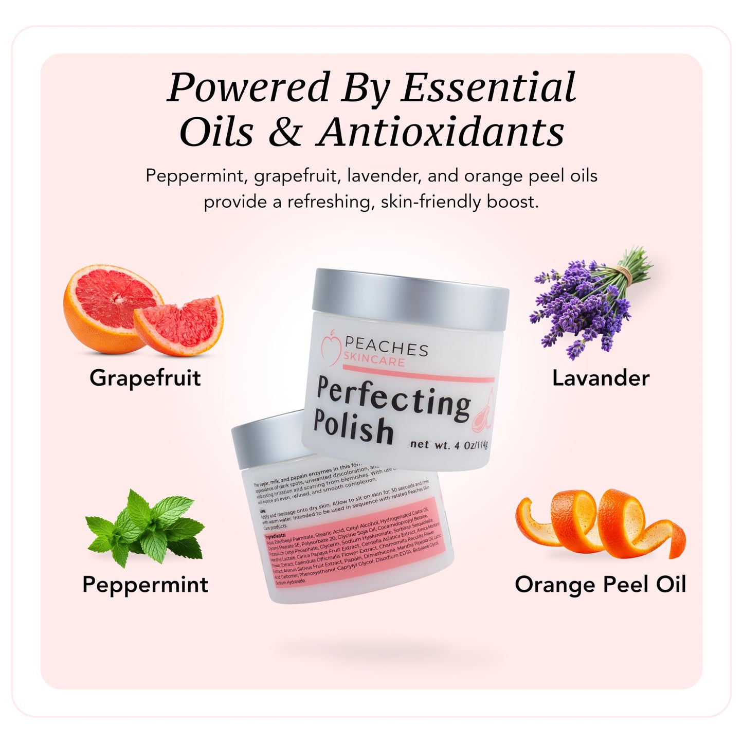Vegan Exfoliating Scrub – Gentle Face Exfoliator for Delicate Skin with Sugar, Lavender, and Arnica Montana – Helps Improve Skin Texture and Clarity – Perfecting Polish (4 oz)