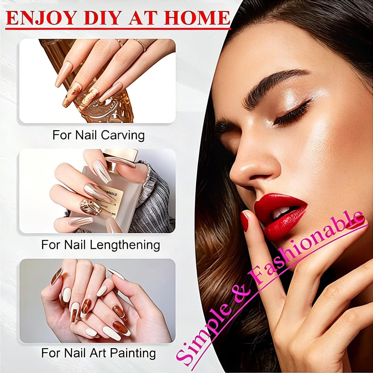 Monomer Acrylic Nail Liquid 6oz for Acrylic Powder - Professional 180ml Monomer Acrylic Nail Liquid Acrylic Powder,Acrylic Nail Extension 3D Nail Art - MMA Free,Quick Dry Time Acrylic Nail Liquid