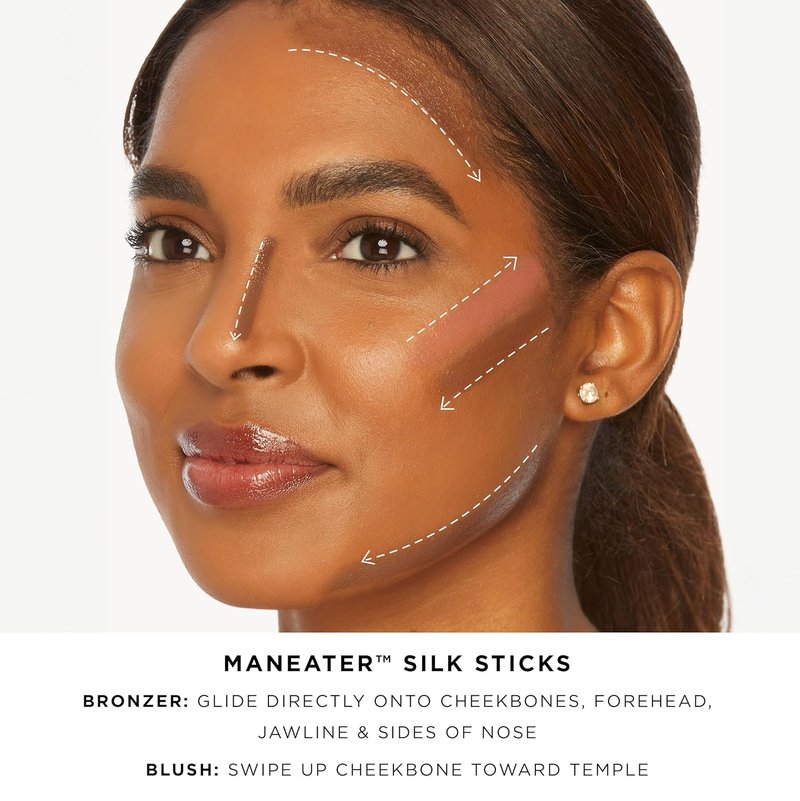 Tarte Maneater Silk Stick Blush - Creamy, Blendable Color for Cheeks & Lips | Vegan, Hydrating Formula