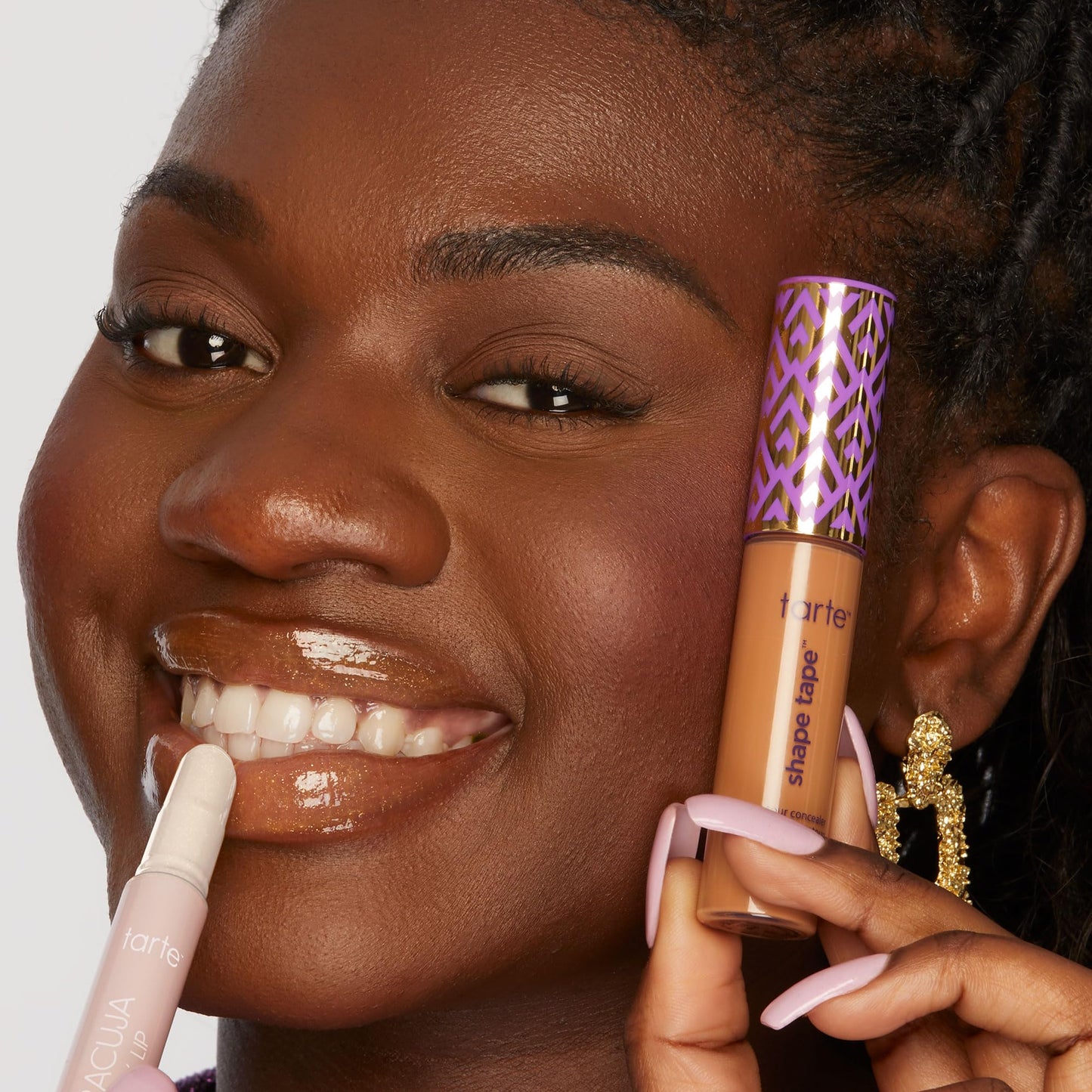 tarte icons shape tape concealer & maracuja juicy lip duo – Full Coverage Concealer with Hydrating Nourishing Lip Gloss Balm, Vegan & Cruelty-Free, full size, 29N light-medium & sunflower