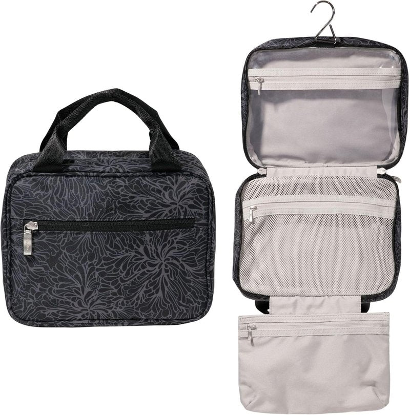 Baggallini Hanging Travel Toiletry Kit - Compact Organizer for Toiletries | Lightweight & Durable