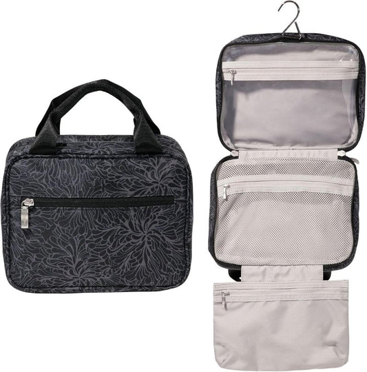 Baggallini Hanging Travel Toiletry Kit - Compact Organizer for Toiletries | Lightweight & Durable