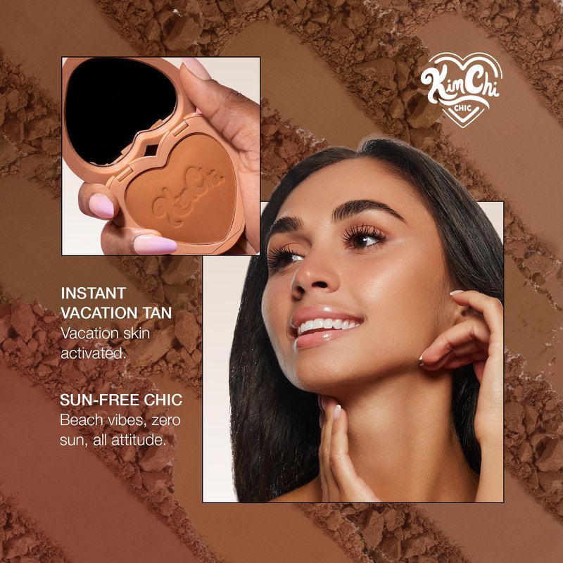 KimChiChic Beauty Thailor Bronzer, Silky Matte Finish for a Sun-Kissed Glow, Buildable Formula, Heart-Shaped Compact with Mirror, Cruelty-Free, I Went to Venice