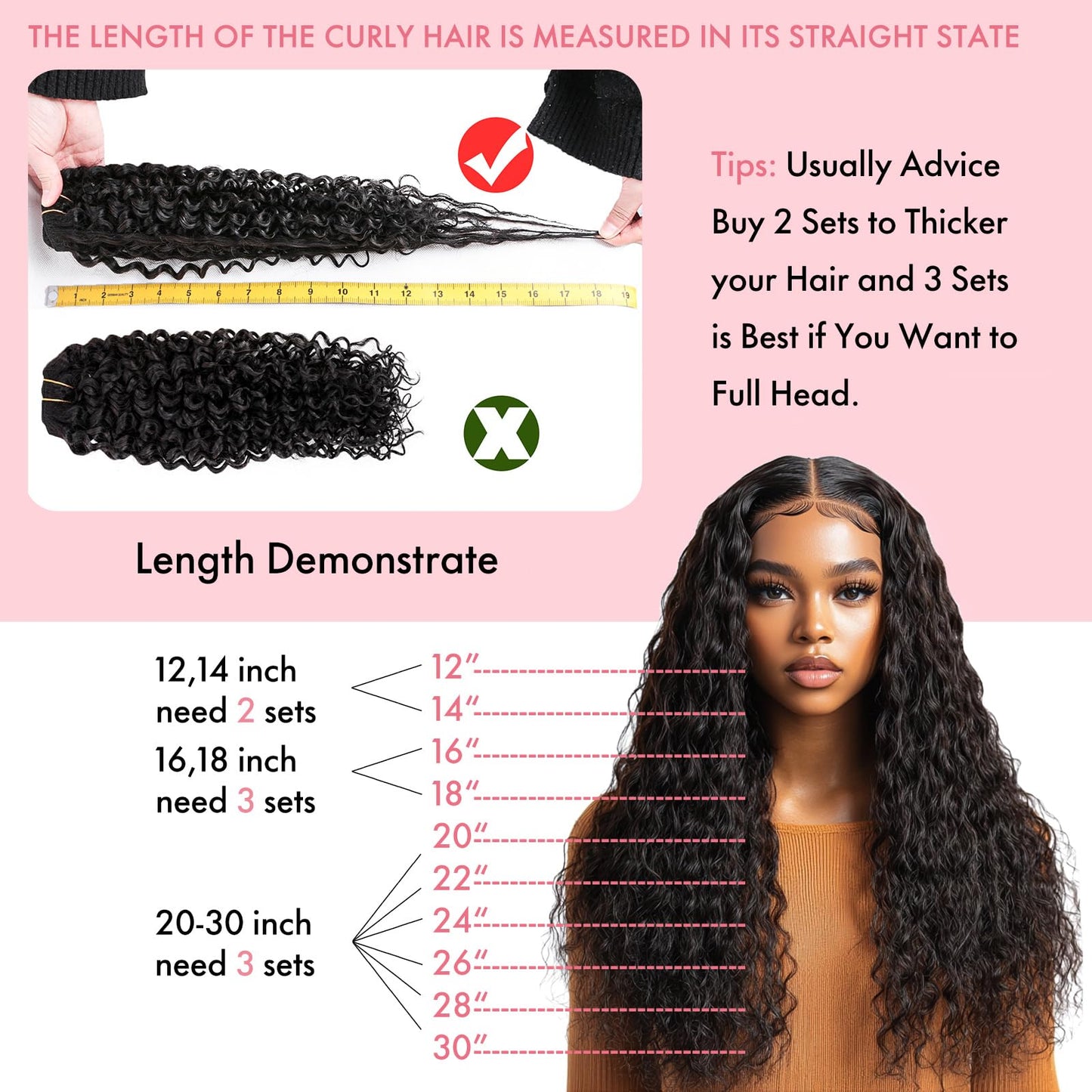 SIYUSI Kinky Curly Clip In Extensions, 14 Inch 3C 4A 100% Brazilian Remy Human Hair Clip Ins, Invisible & Scalp-Friendly, Light Auburn Ombre, 3.52oz, 7Pcs