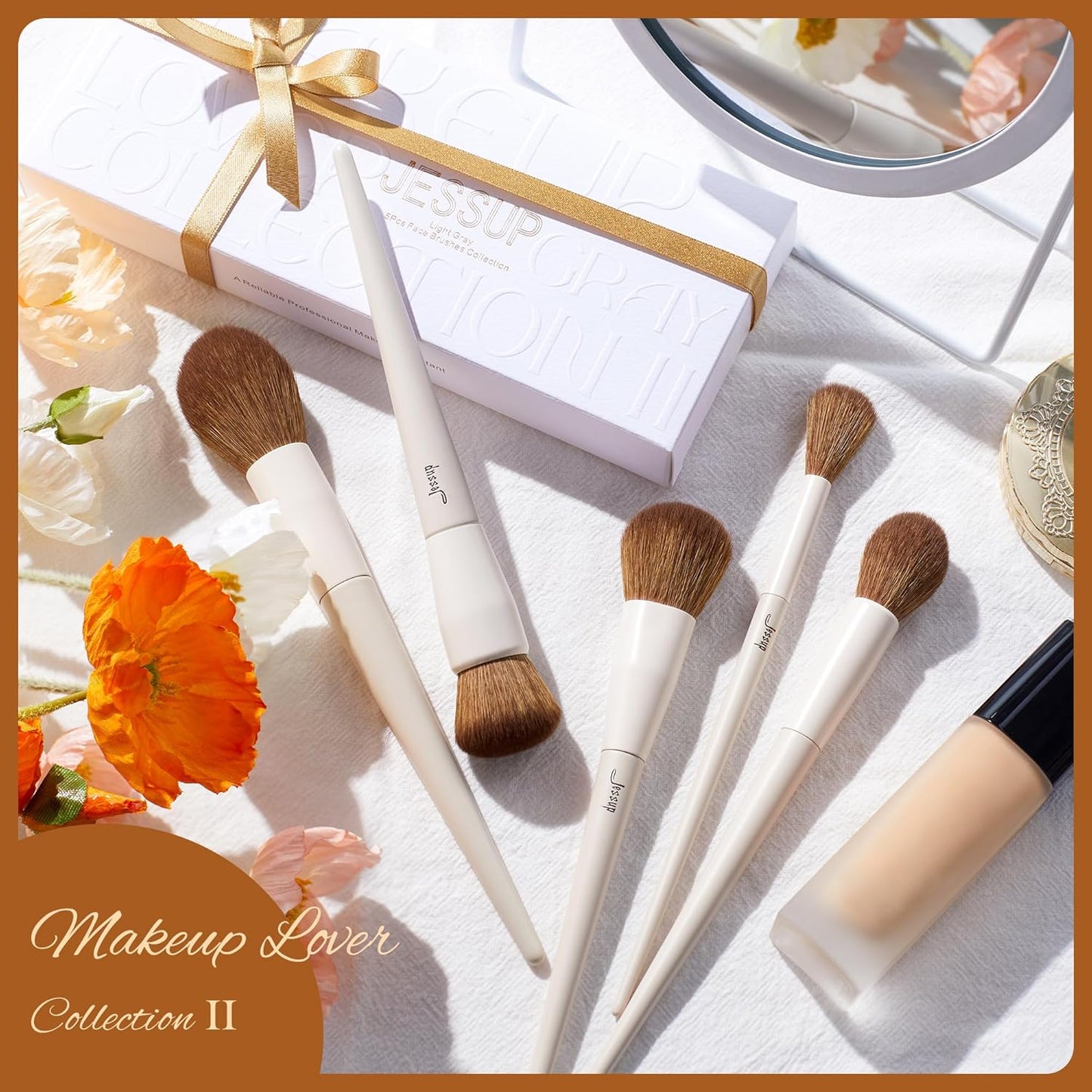Face Makeup Brushes Set - 5-Piece Professional Makeup Brush Kit for Flawless Application | T493 & T508