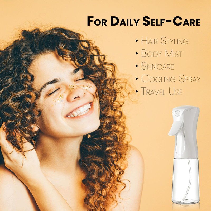Mistifi Continuous Ultra Fine Mist Spray Bottle (200ml 1Pcs, Transparent bottle)