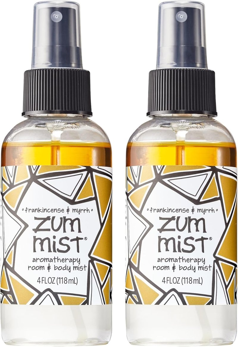 Indigo Wild Zum Mist Room & Body Spray - Aromatherapy Essential Oil Mist - Frankincense & Myrrh Scent | 4 fl oz (2 Pack)