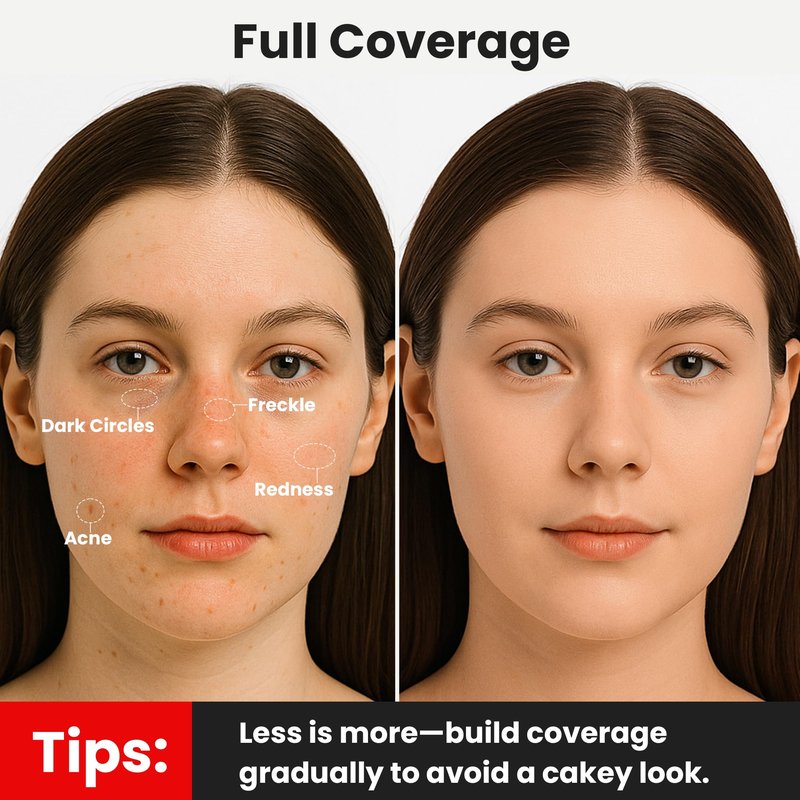 FV Liquid Matte Concealer for Dark Circles, Redness, Fine Lines and Acne, Lightweight Formula, Full Coverage, Longwear & Waterproof, Hydrating Concealer Makeup, 01 Fair